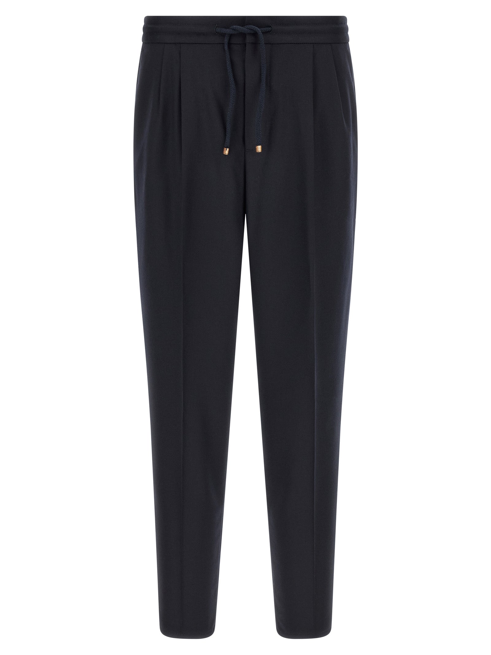 Brunello Cucinelli Blue Virgin Wool Casual Men's Pants