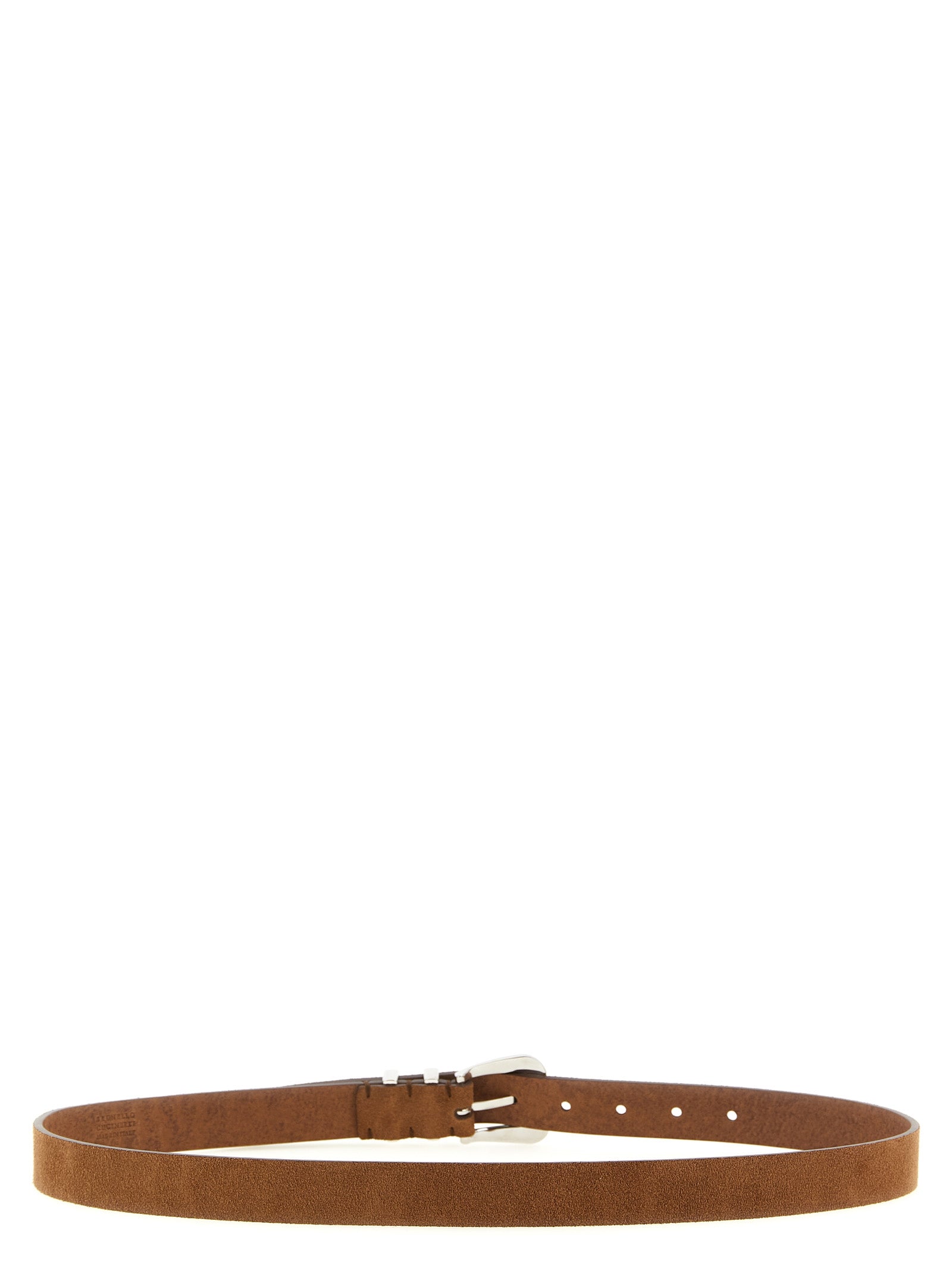 Brunello Cucinelli Brown Calfskin Regular Men's Belt