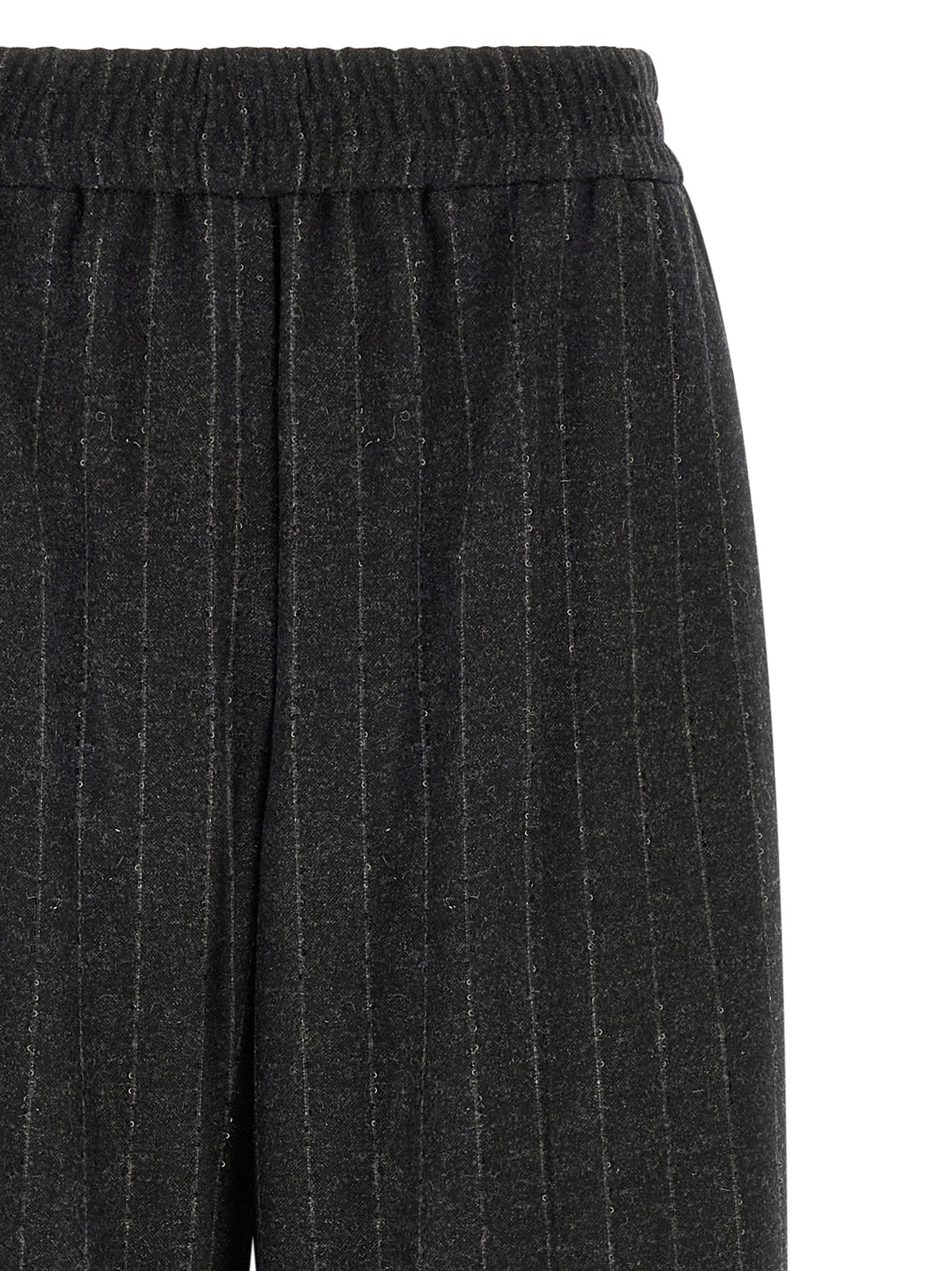 Brunello Cucinelli Gray Virgin Wool Casual Women's Pants