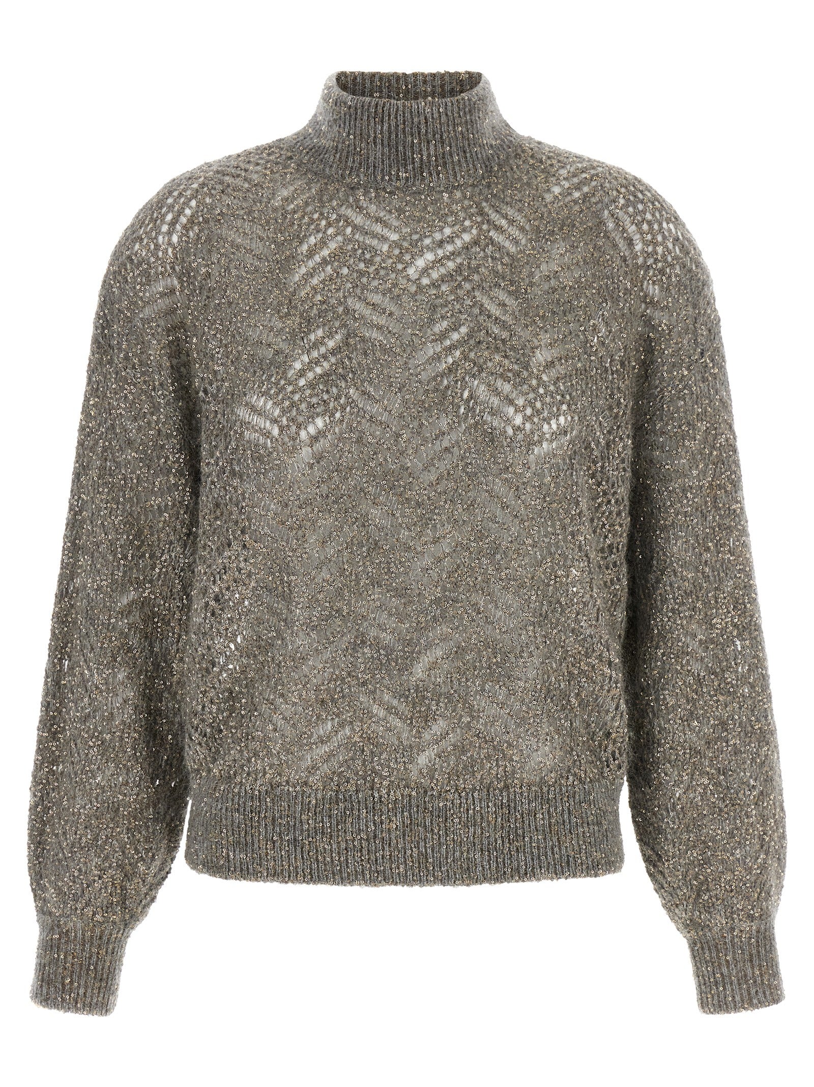 Brunello Cucinelli Gray Polyamide Women's Cardigan