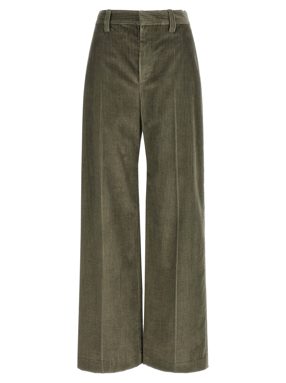 Brunello Cucinelli Bicolor Cotton Flared Women's Pants