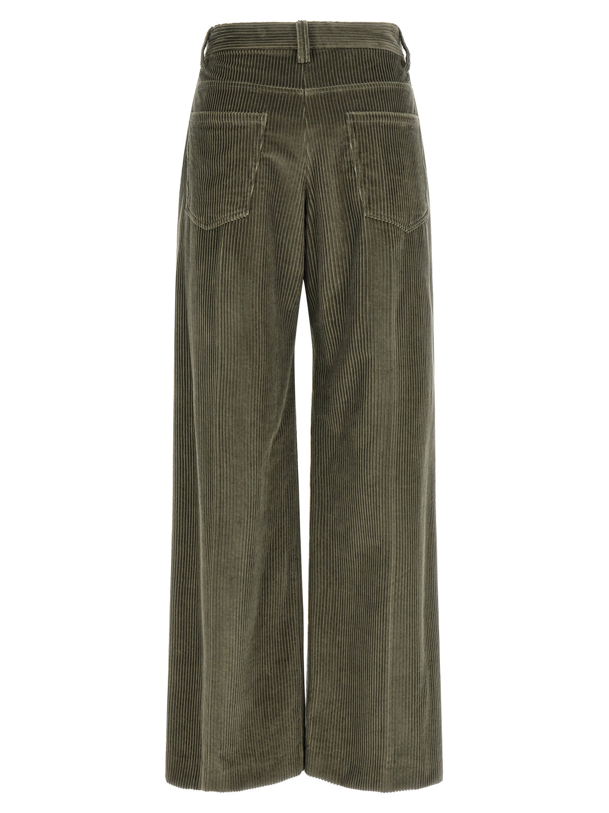 Brunello Cucinelli Bicolor Cotton Flared Women's Pants