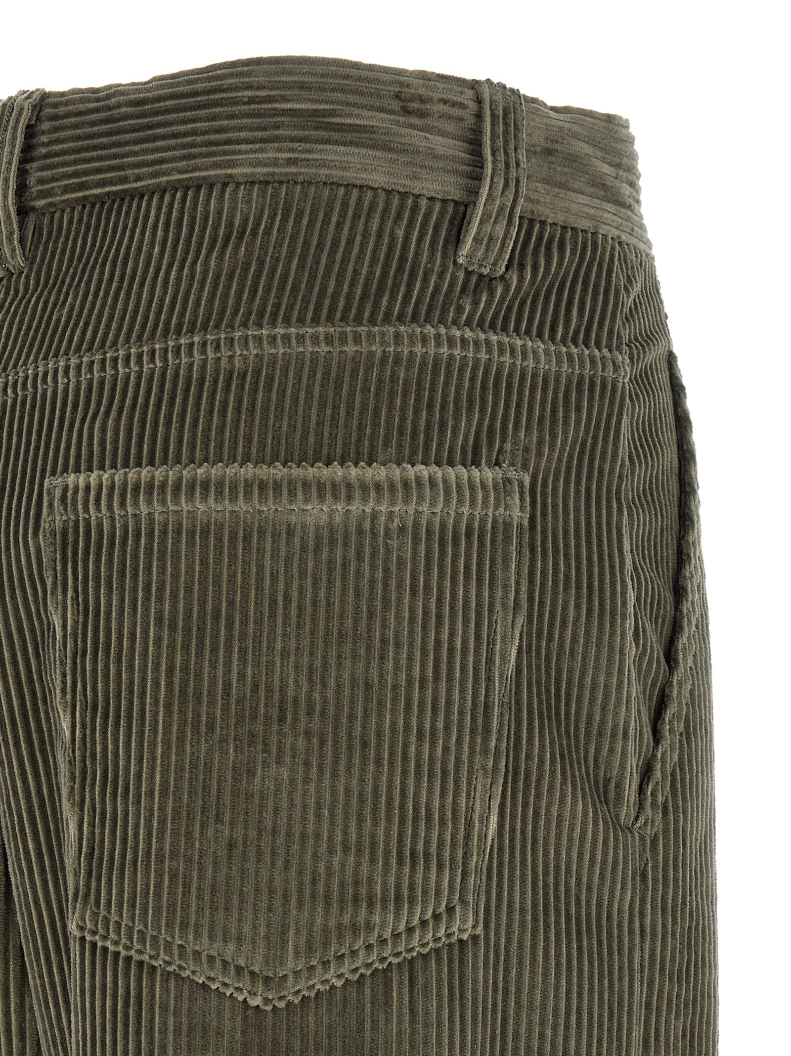 Brunello Cucinelli Bicolor Cotton Flared Women's Pants