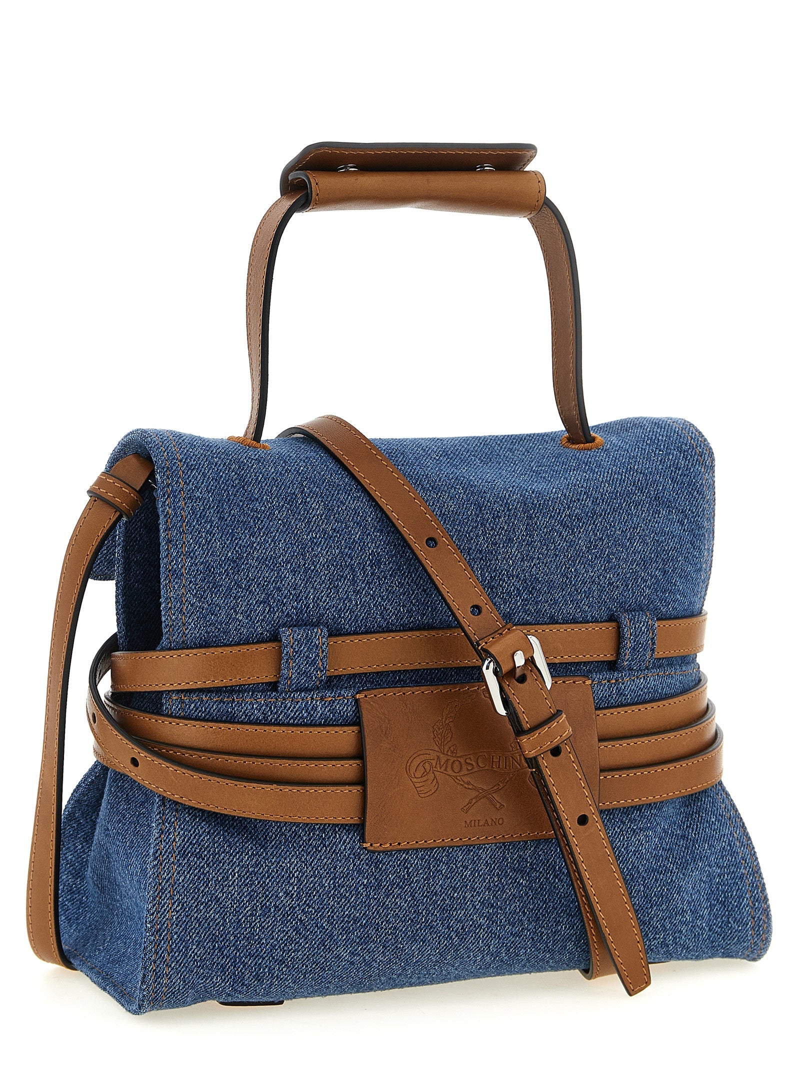 Moschino Blue Cotton Women's Handbag