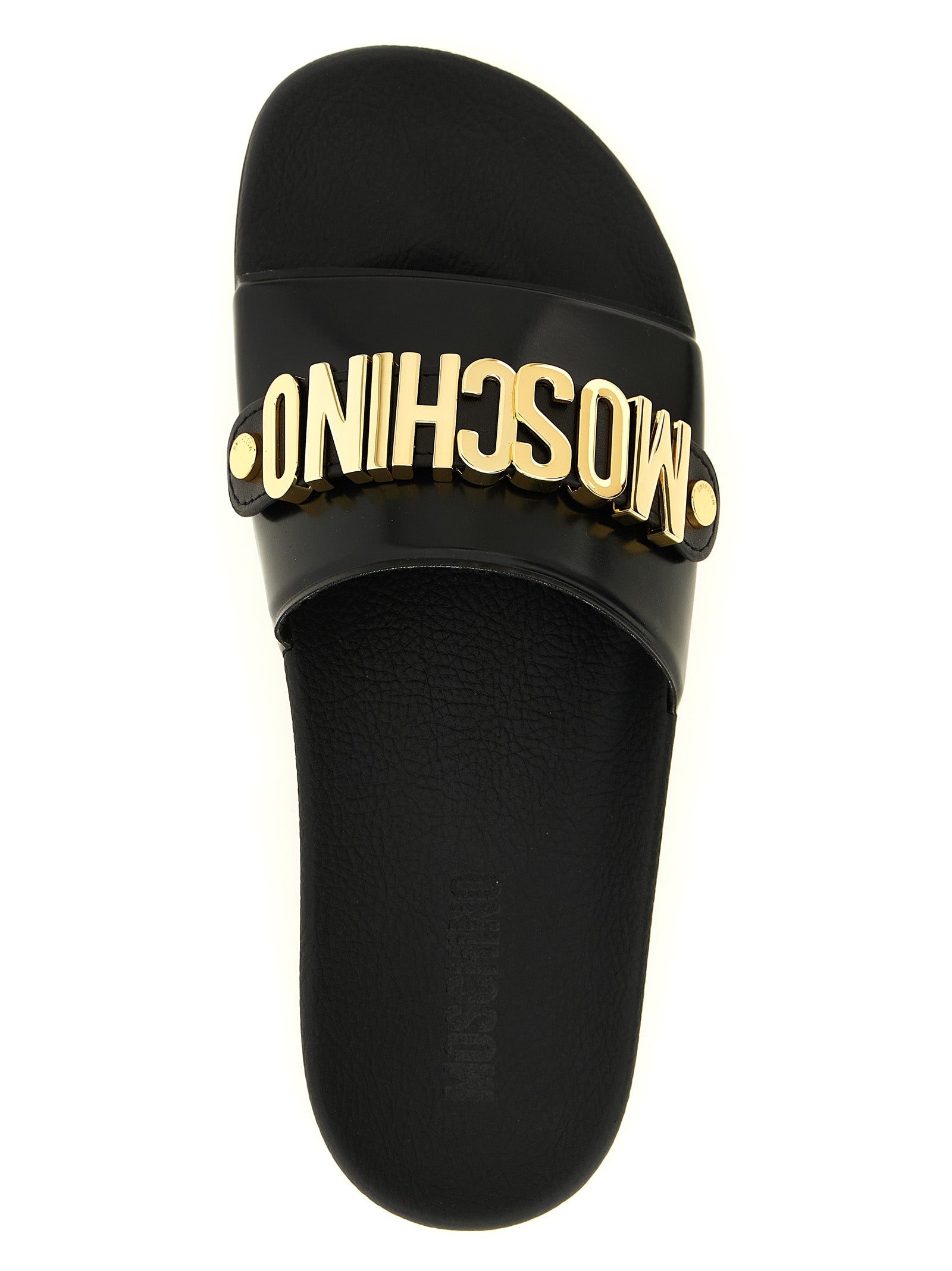 Moschino Gold Pvc Men's Slides