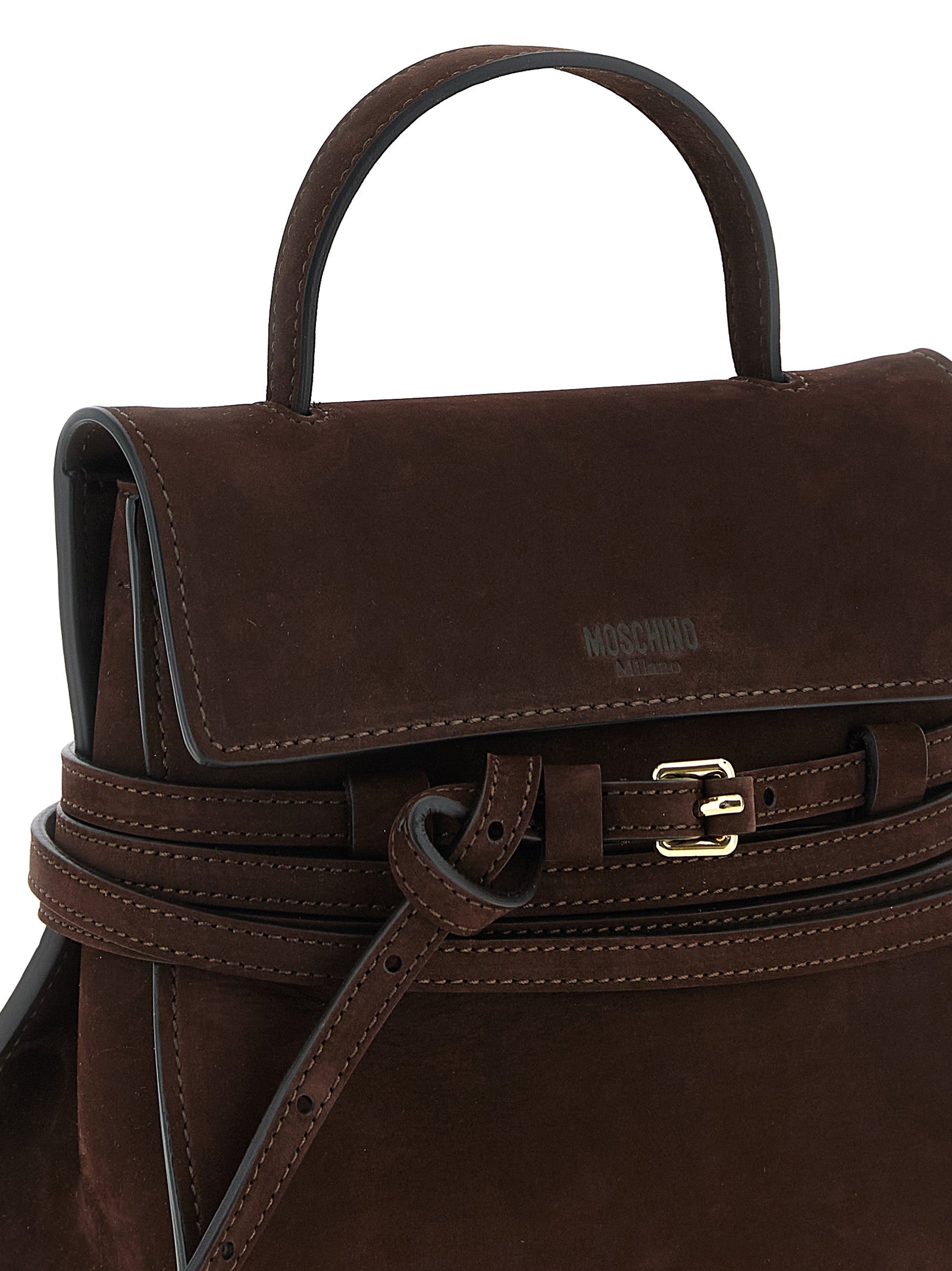 Moschino Brown Calfskin Women's Handbag