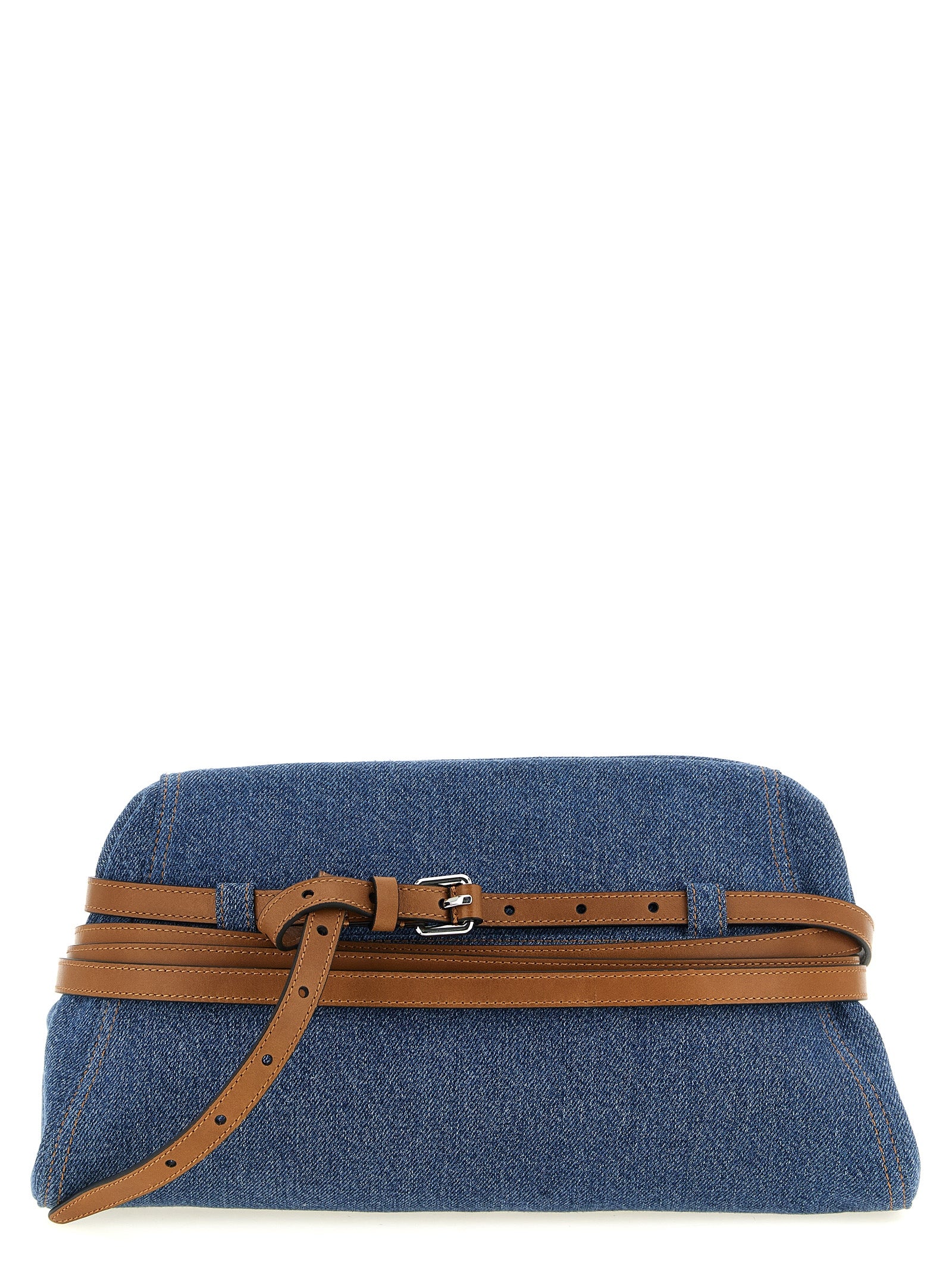 Moschino Blue Cotton Clutch Women's Bag