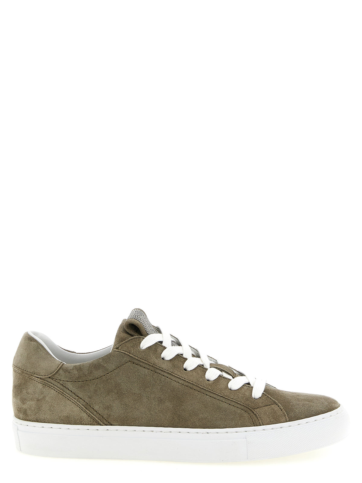 Brunello Cucinelli Gray Calfskin Low Top Women's Sneakers