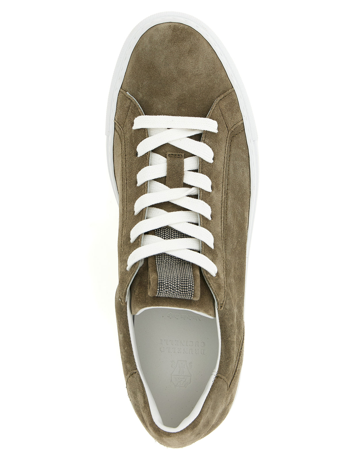 Brunello Cucinelli Gray Calfskin Low Top Women's Sneakers