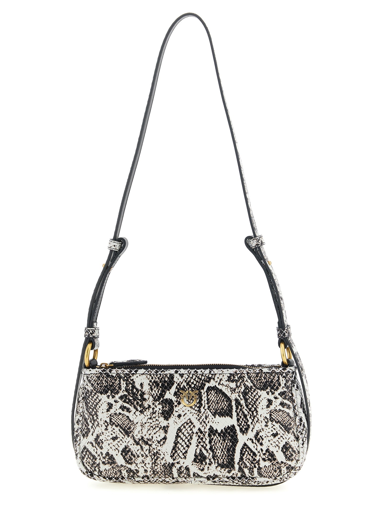 PINKO Gray Calfskin Crossbody Women's Bag