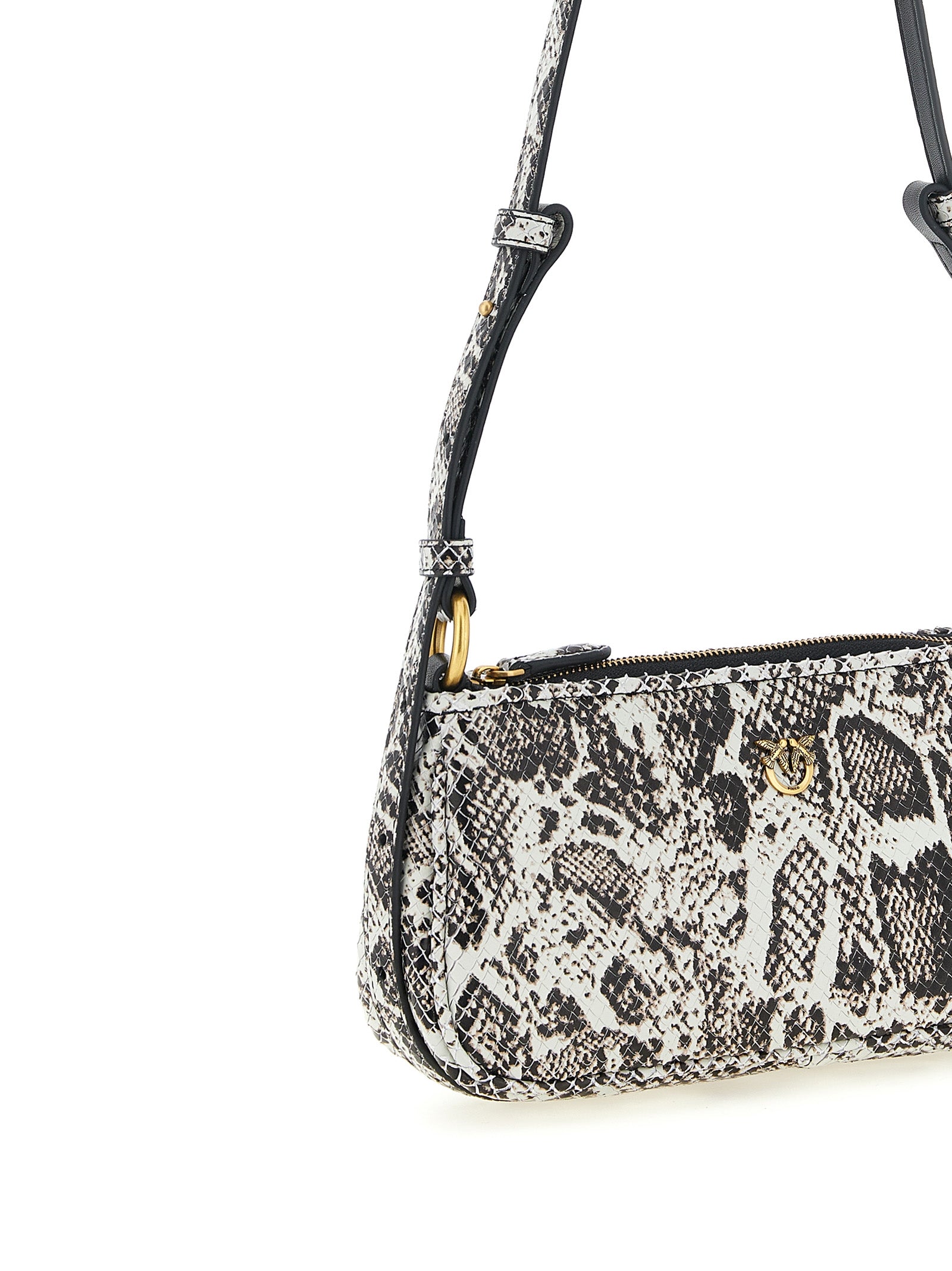 PINKO Gray Calfskin Crossbody Women's Bag