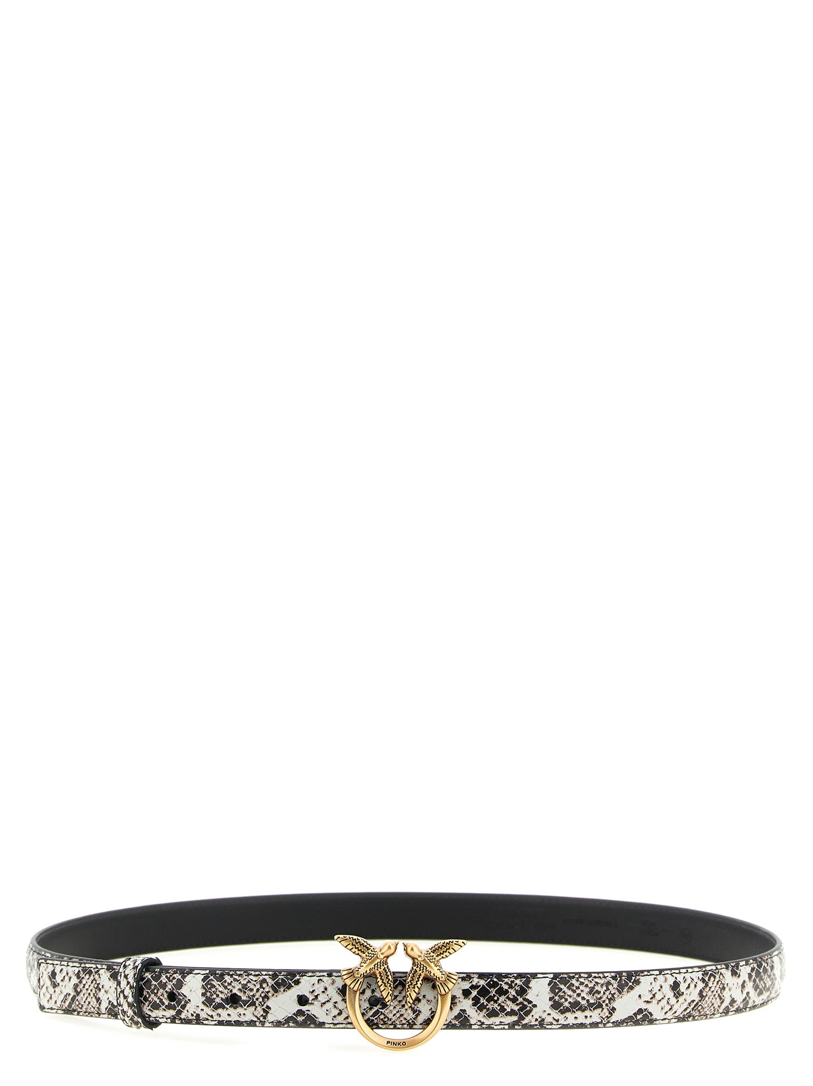 PINKO Gray Calfskin Thin Women's Belt