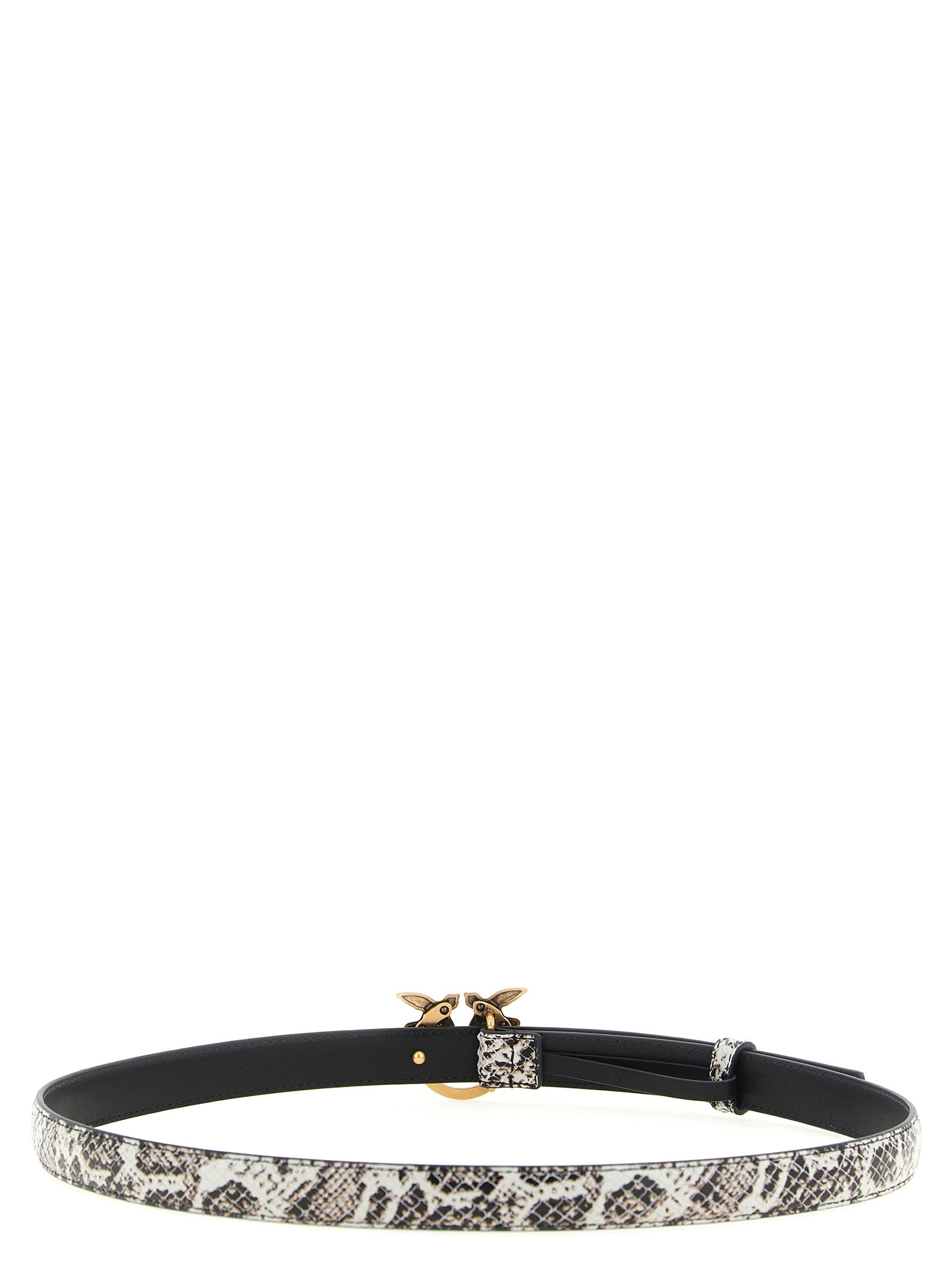 PINKO Gray Calfskin Thin Women's Belt