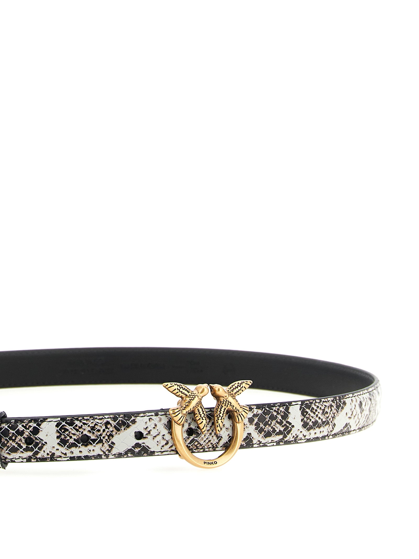 PINKO Gray Calfskin Thin Women's Belt