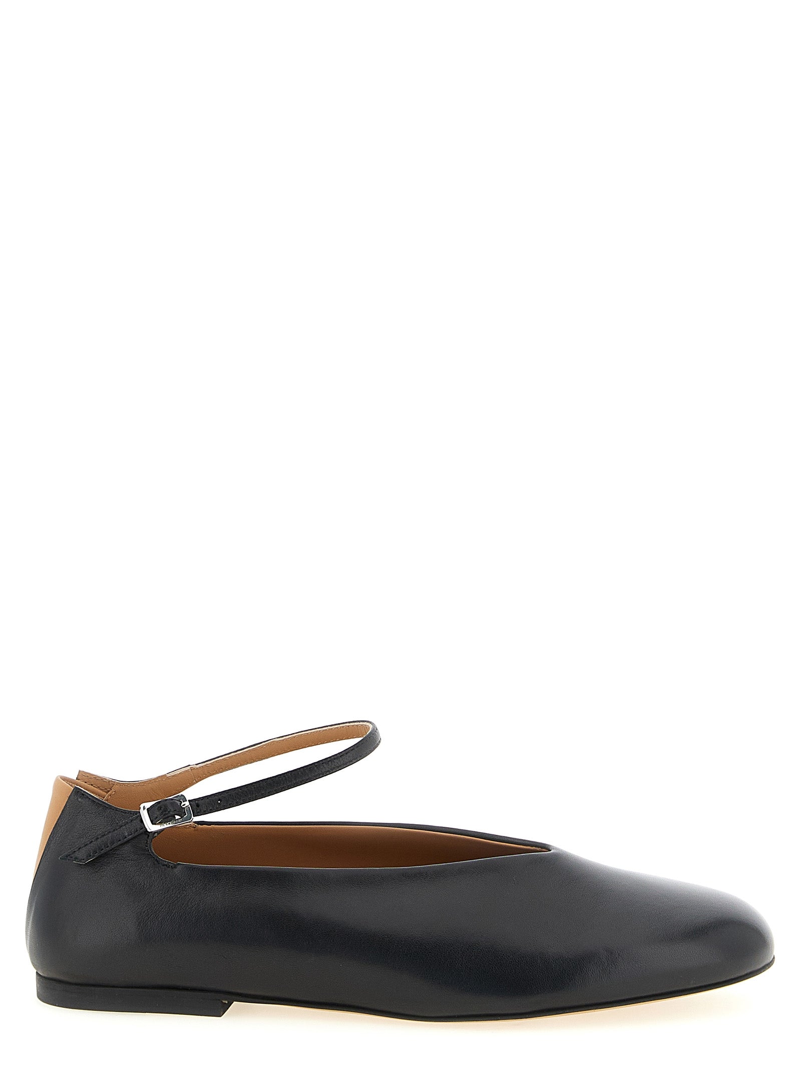 Jil Sander Black Calfskin Ballet Women's Flats