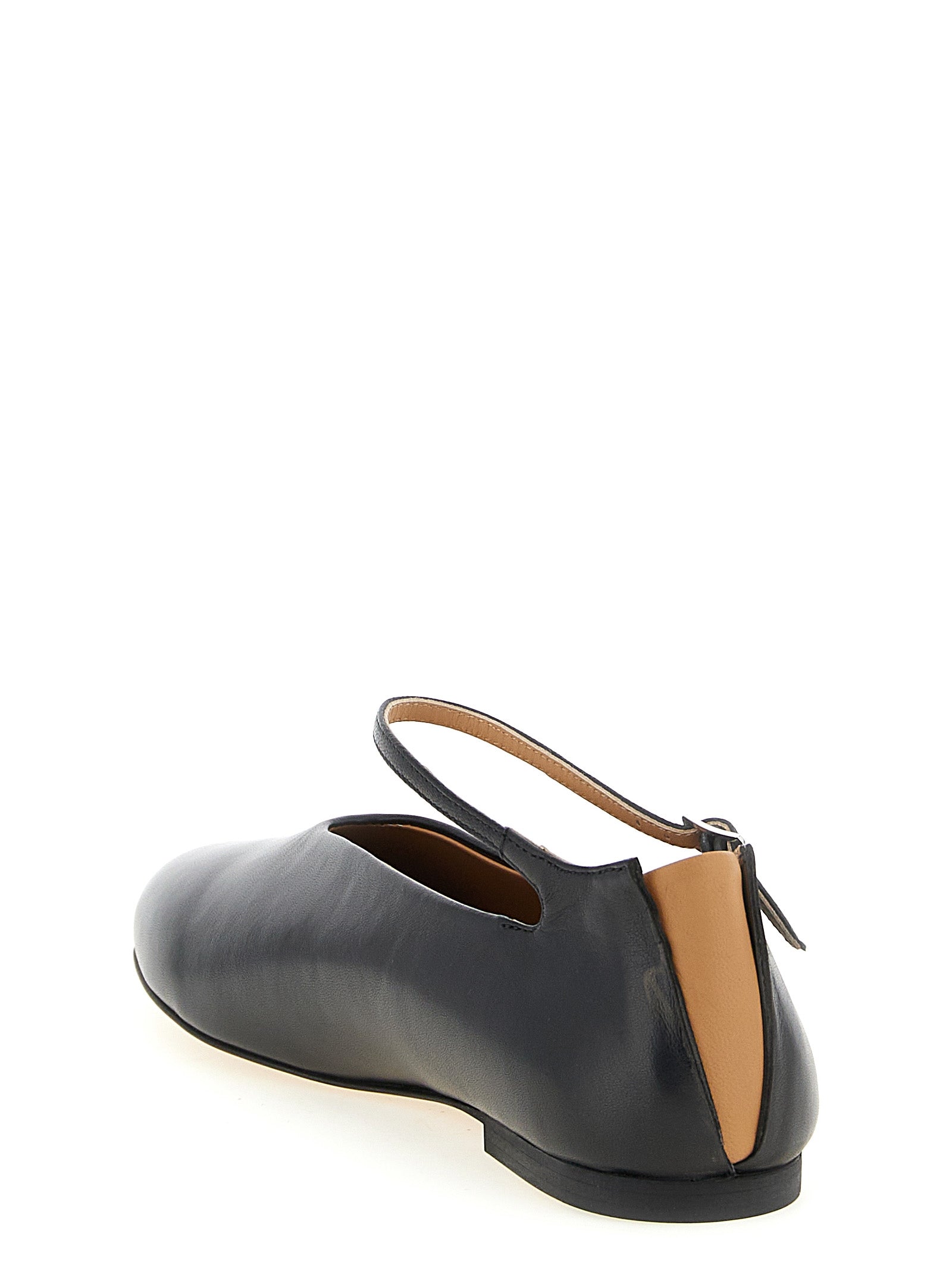 Jil Sander Black Calfskin Ballet Women's Flats