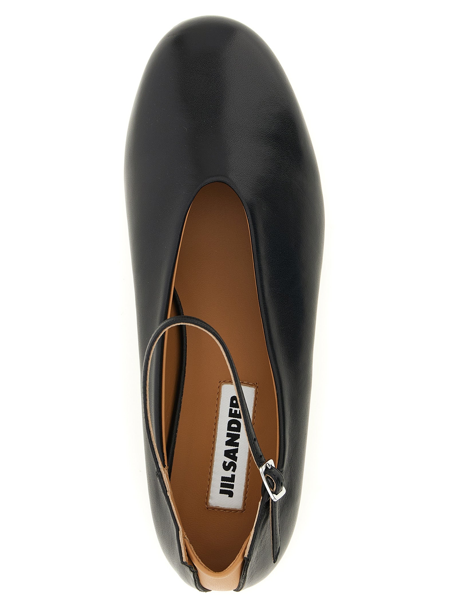 Jil Sander Black Calfskin Ballet Women's Flats