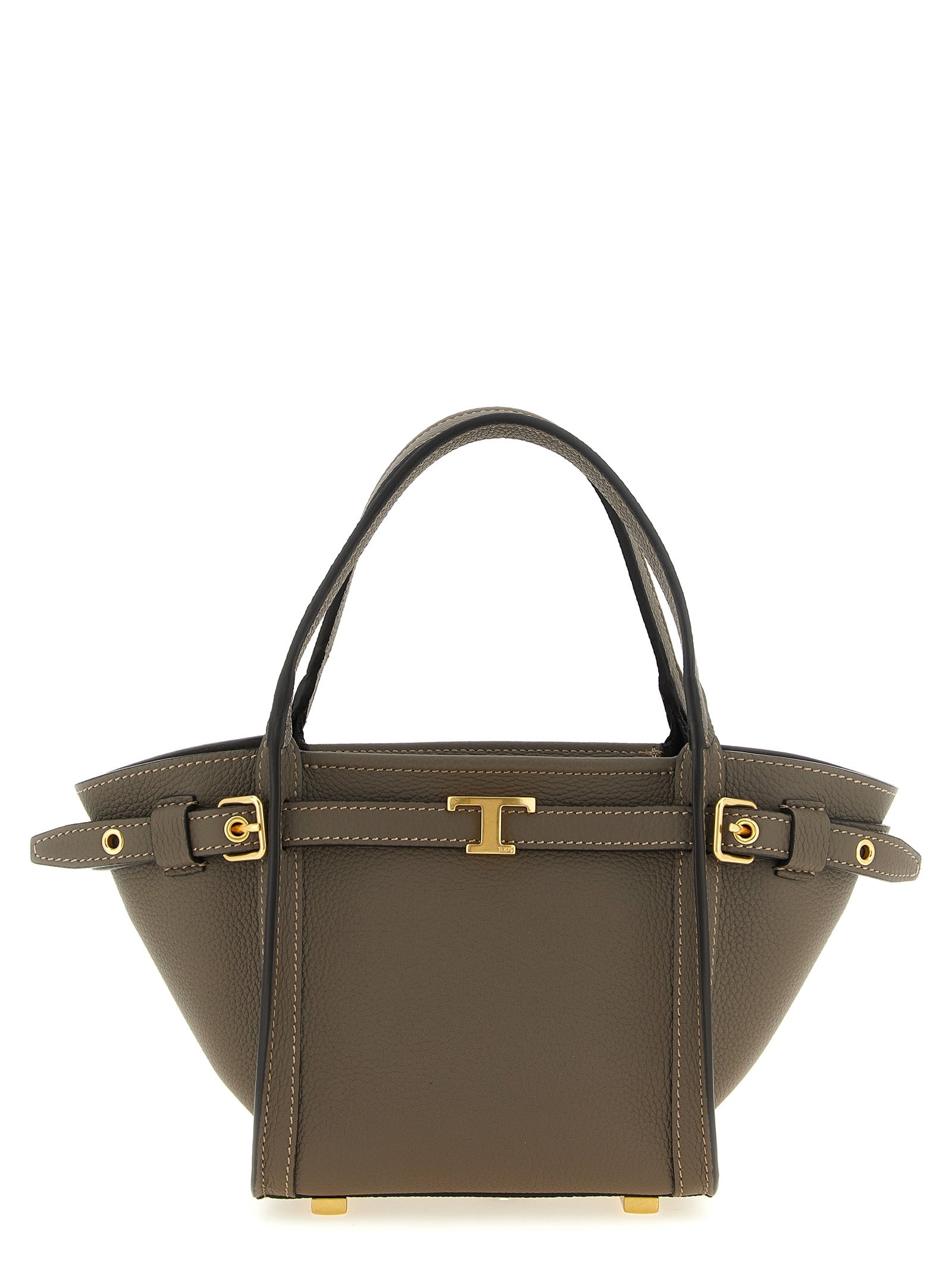Tod's Gray Calfskin Tote Women's Bag
