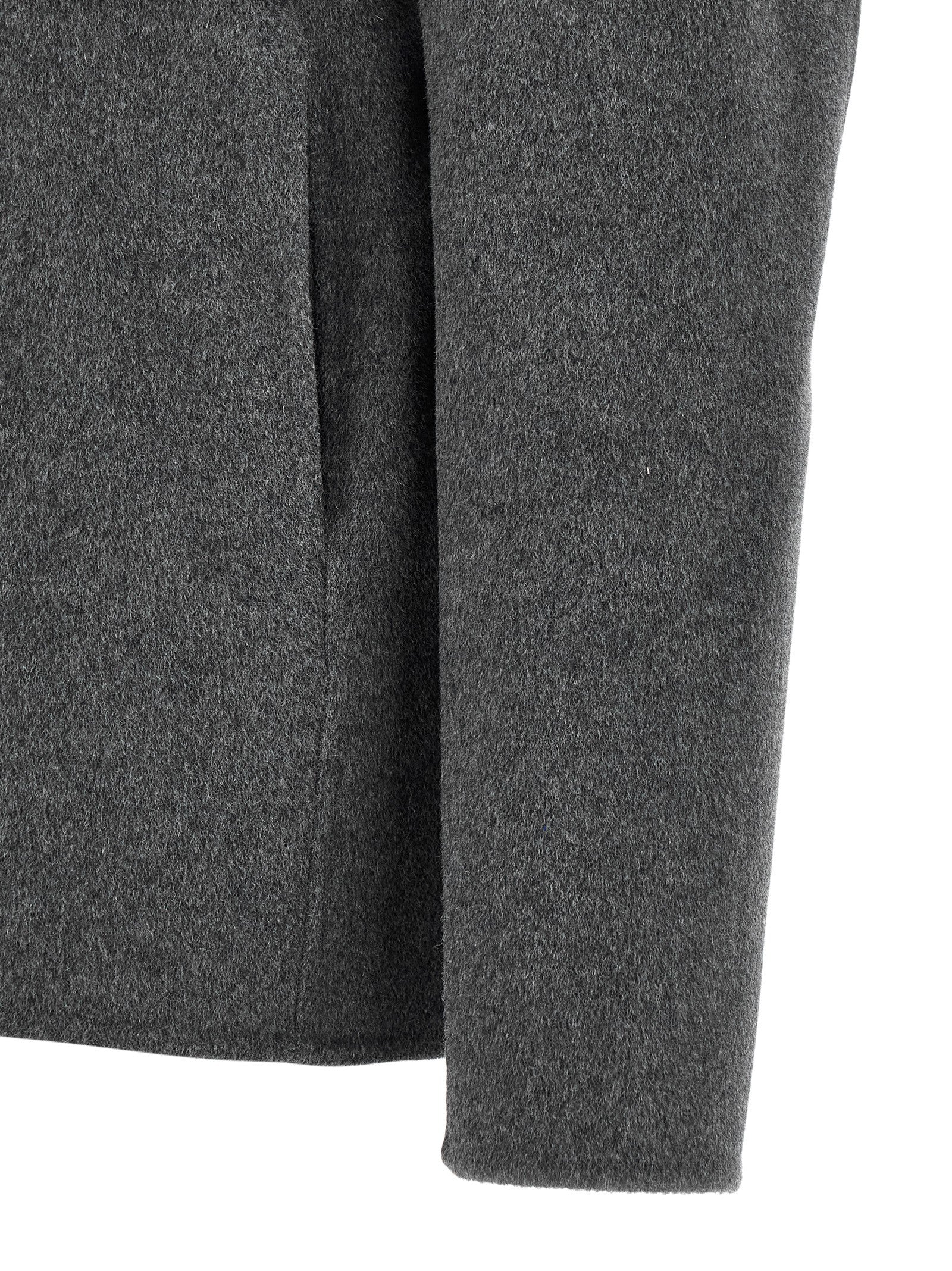 GIORGIO BRATO Gray Wool Full-Length Men's Jacket