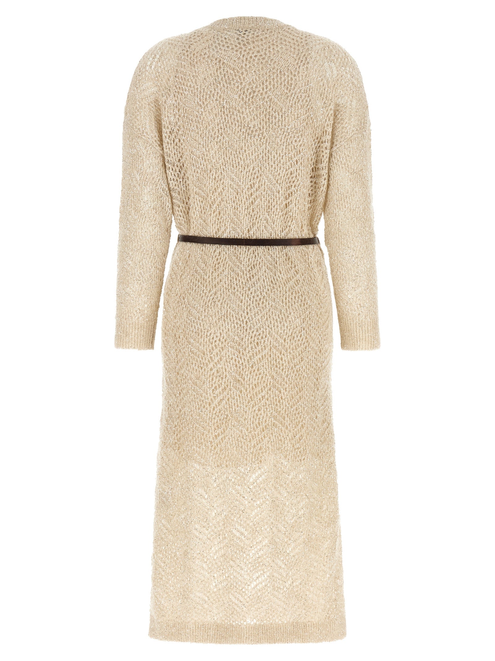 Brunello Cucinelli Beige Polyamide Midi Women's Dress