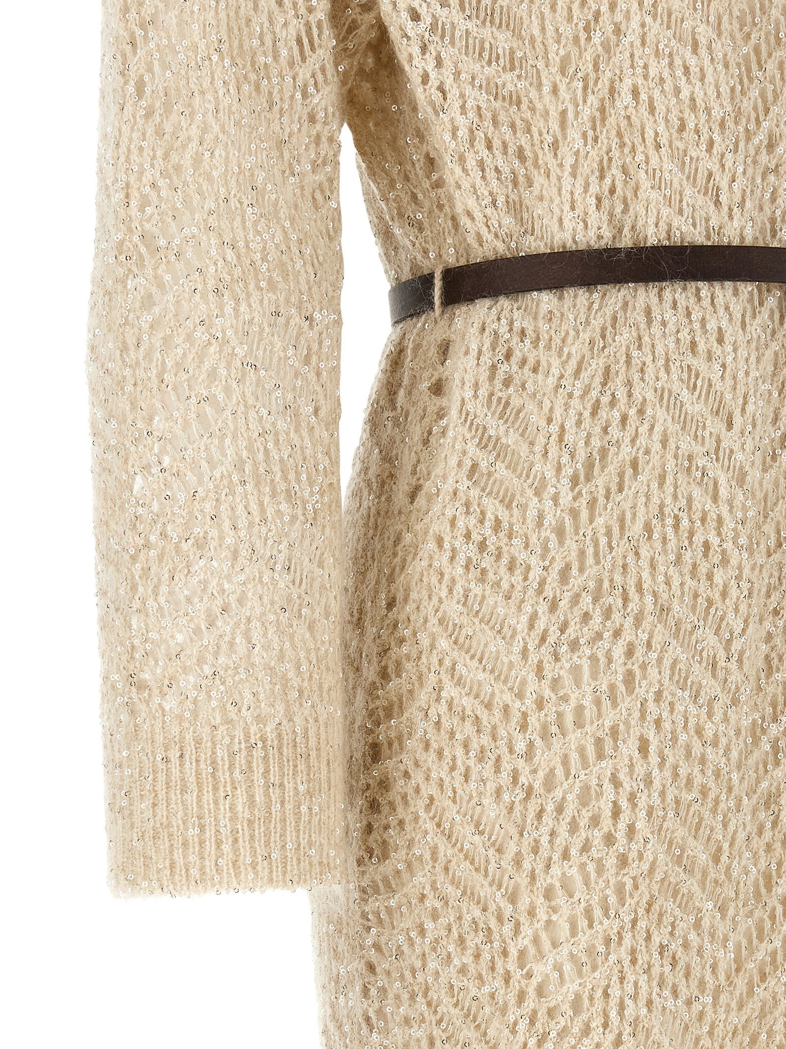 Brunello Cucinelli Beige Polyamide Midi Women's Dress
