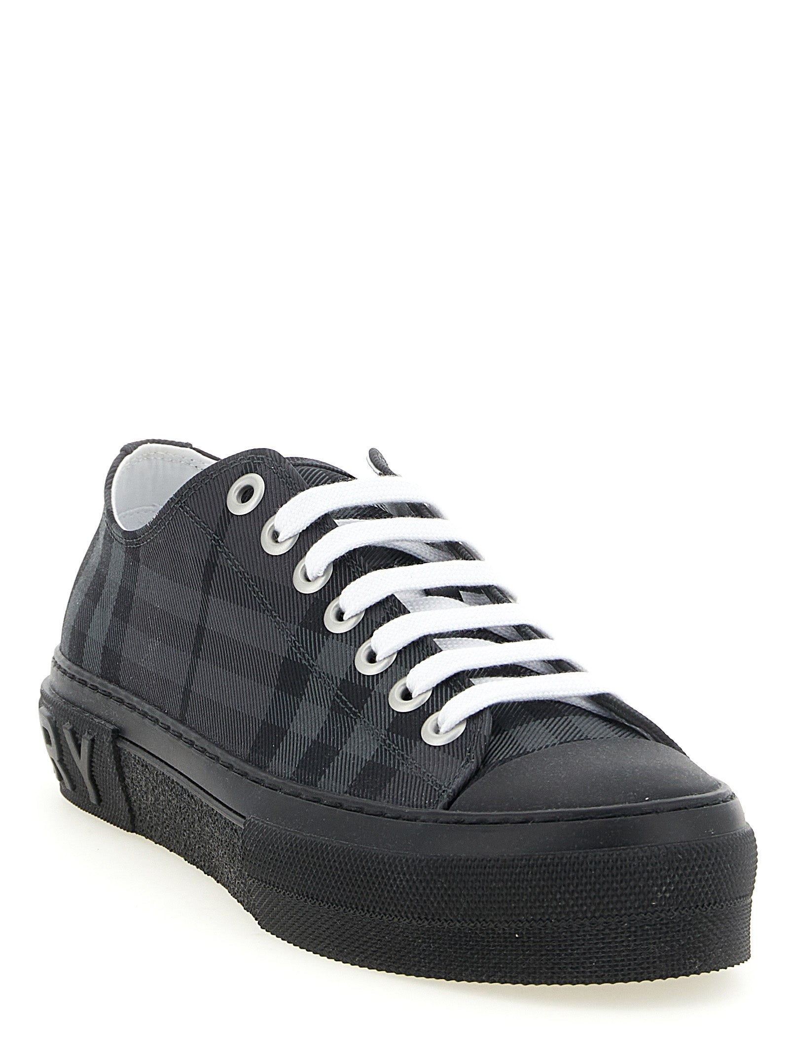Burberry Gray Polyamide Low Top Men's Sneakers