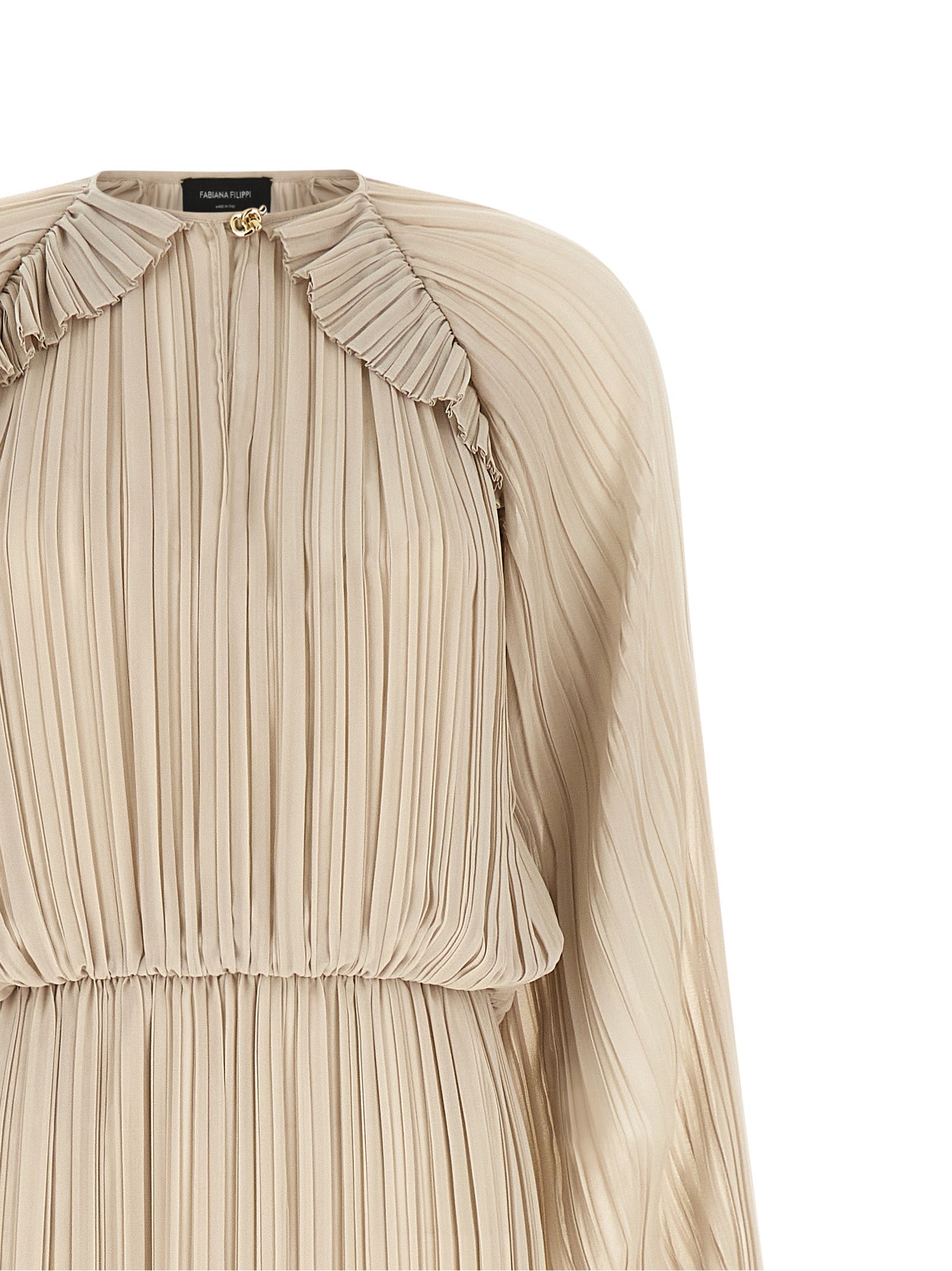 Fabiana Filippi Beige Polyester Long Women's Dress
