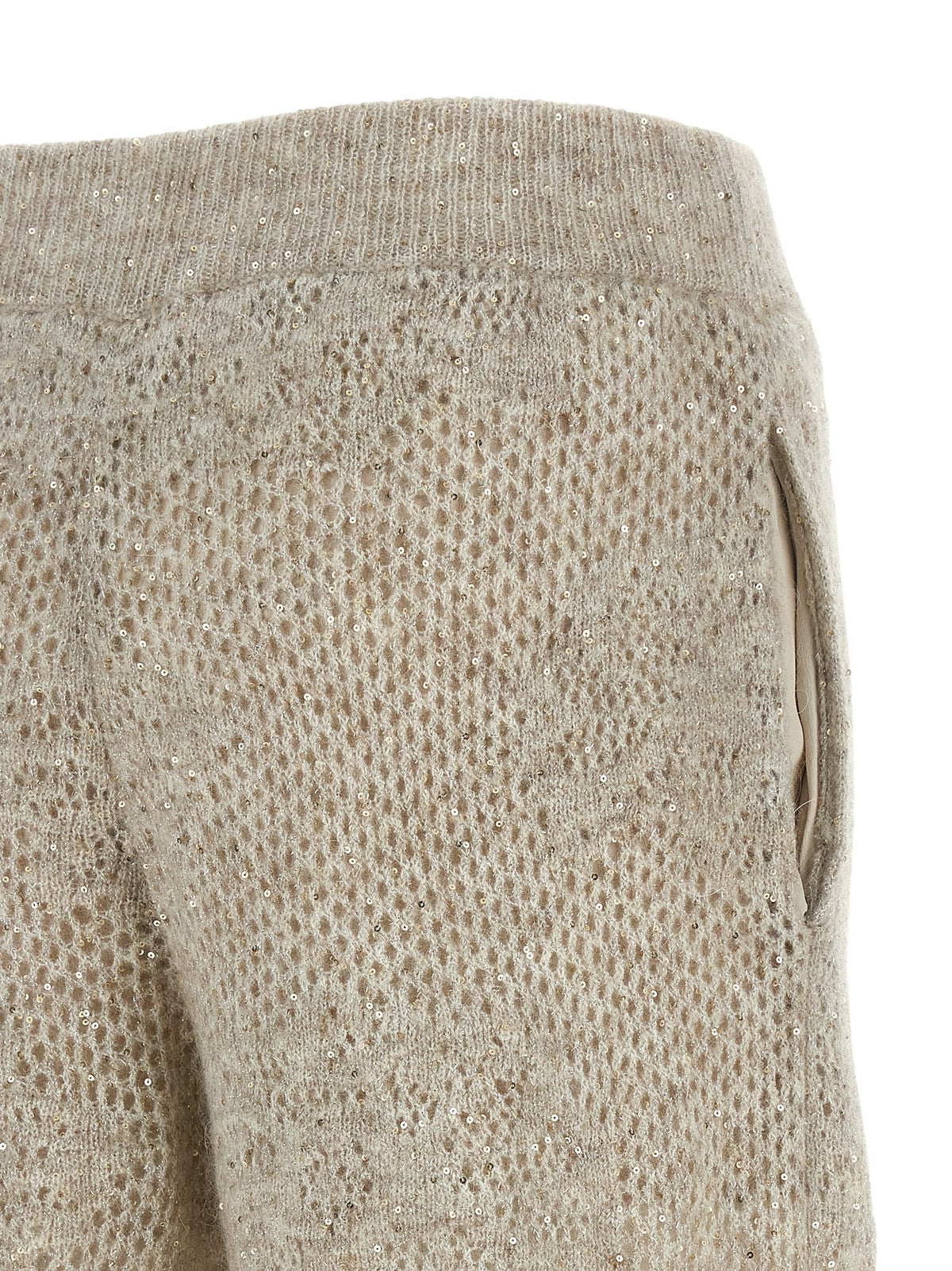 Brunello Cucinelli Beige Nylon Casual Women's Pants