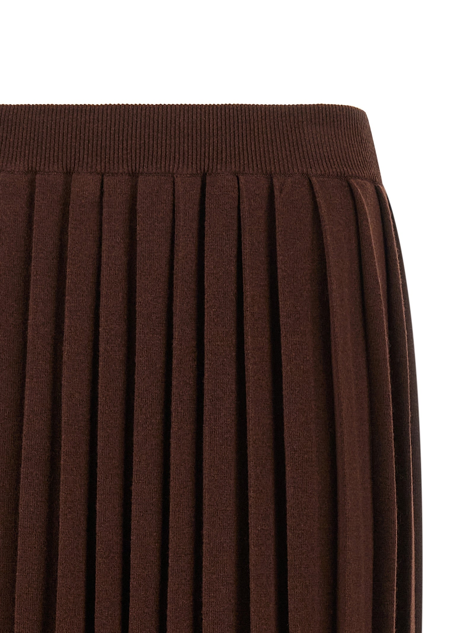 Fabiana Filippi Brown Virgin Wool Midi Women's Skirt