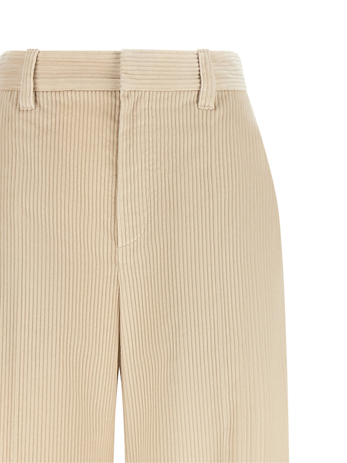 Brunello Cucinelli Beige Cotton Casual Women's Pants