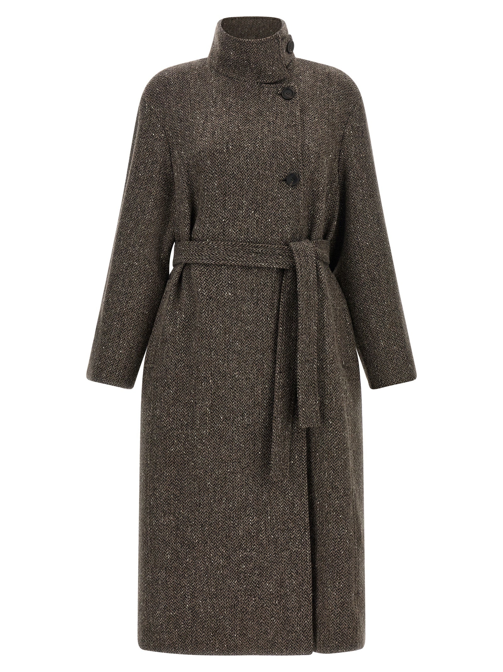 Brunello Cucinelli Brown Virgin Wool Women's Coat