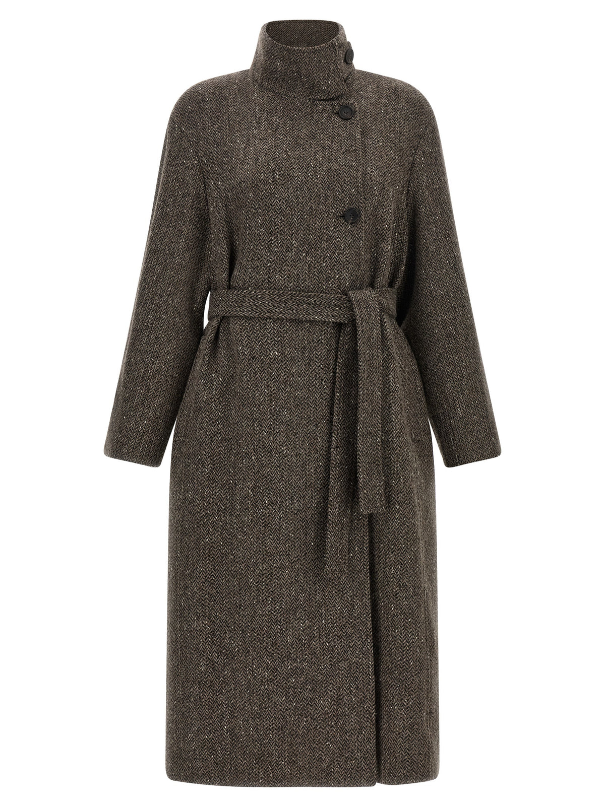 Brunello Cucinelli Brown Virgin Wool Women's Coat