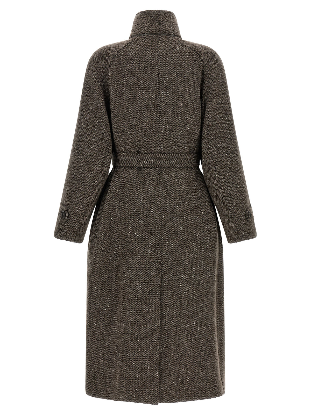 Brunello Cucinelli Brown Virgin Wool Women's Coat
