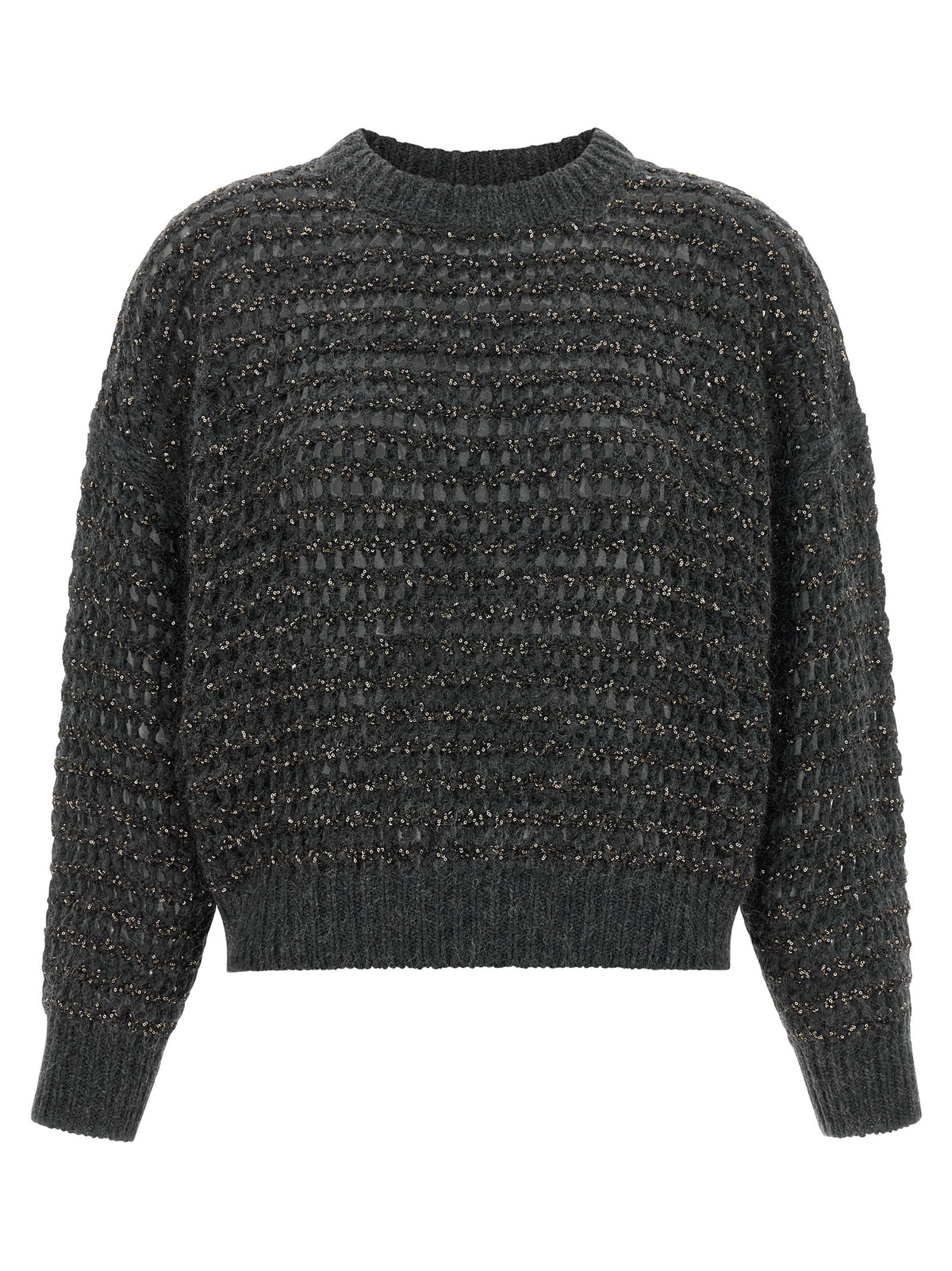 Brunello Cucinelli Gray Elastane Women's Cardigan