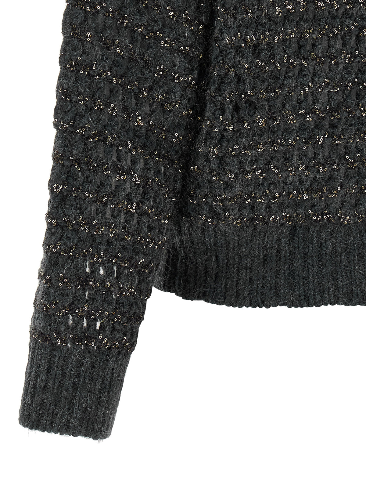 Brunello Cucinelli Gray Elastane Women's Cardigan