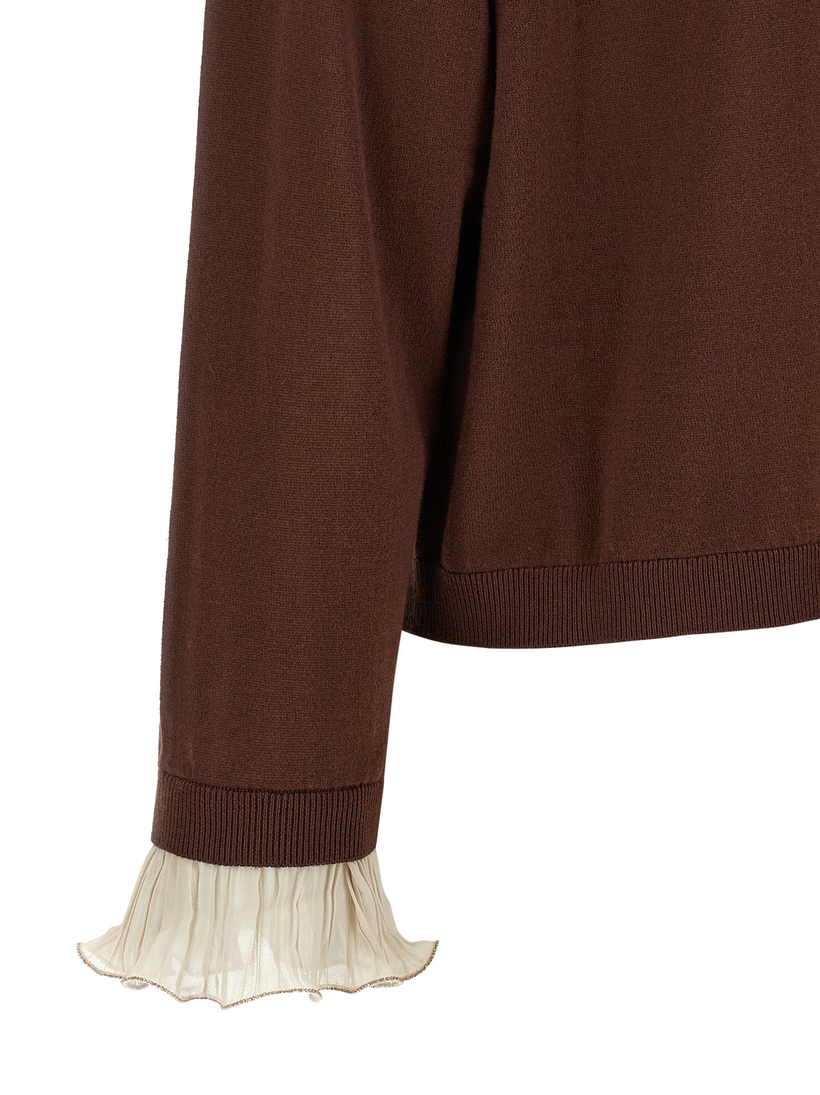 Fabiana Filippi Brown Virgin Wool Women's Cardigan