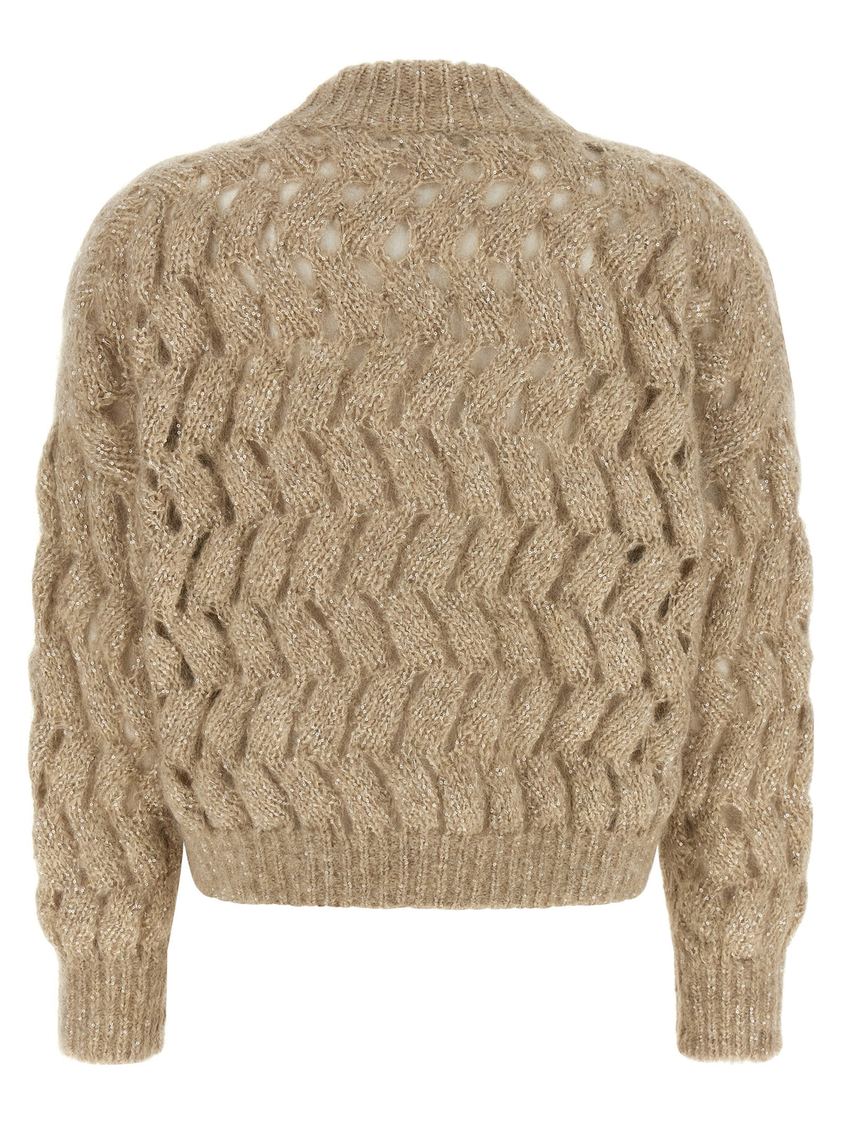 Brunello Cucinelli Beige Wool Women's Cardigan