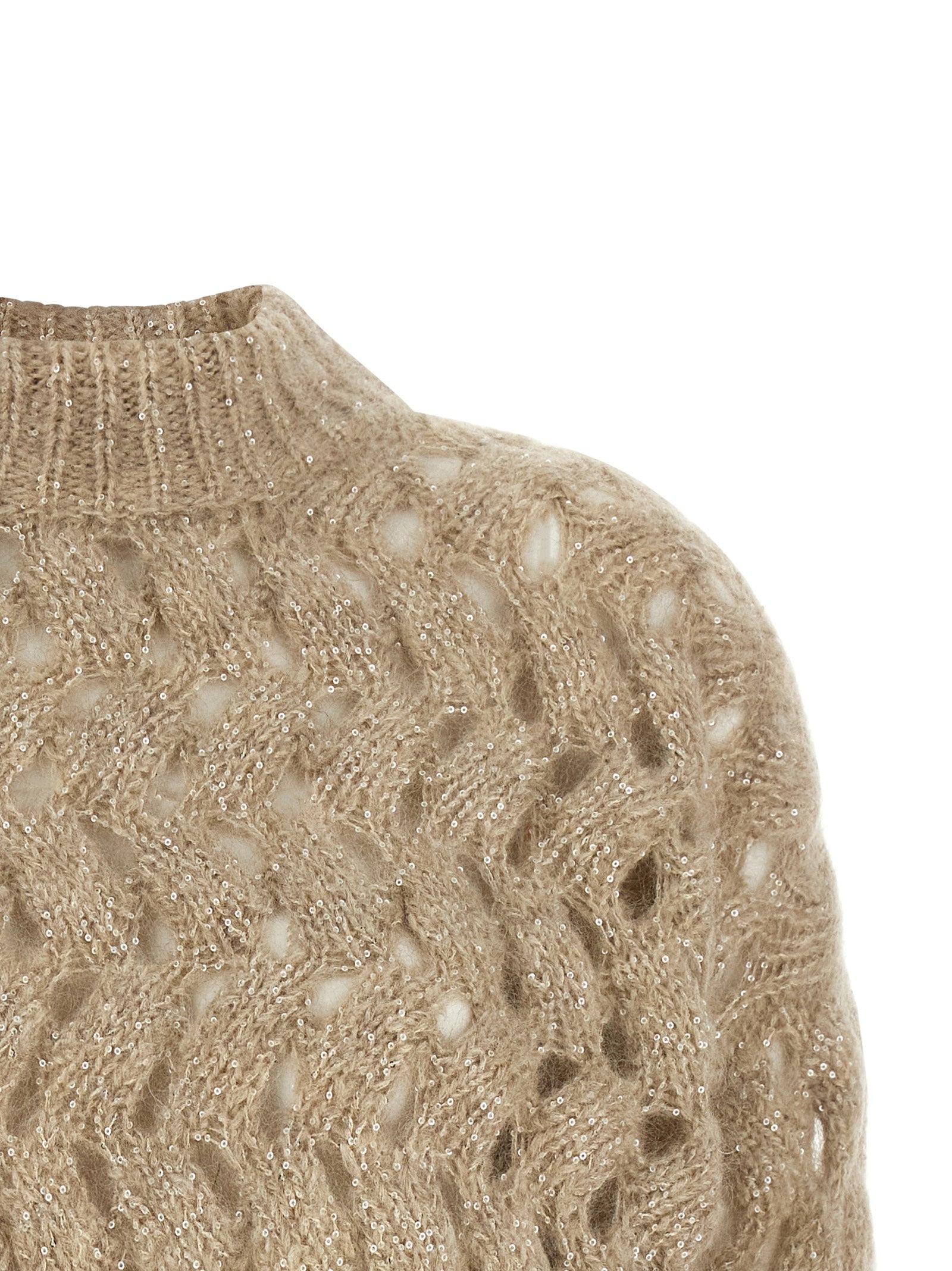 Brunello Cucinelli Beige Wool Women's Cardigan