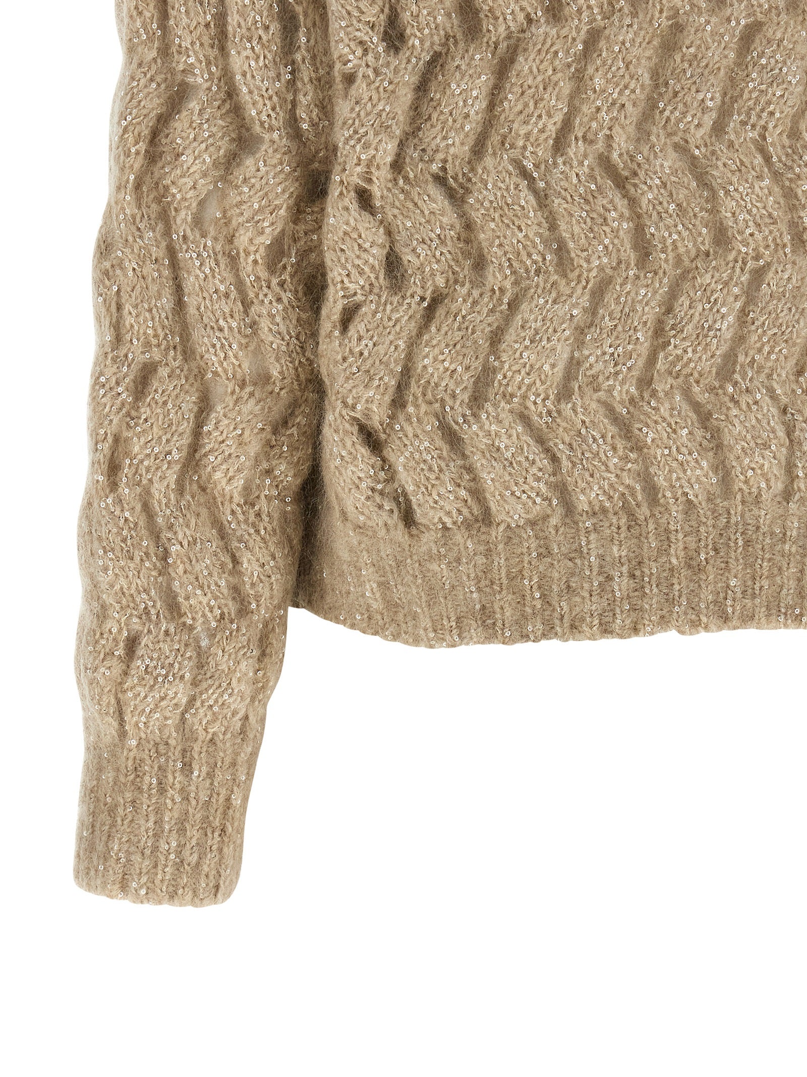 Brunello Cucinelli Beige Wool Women's Cardigan