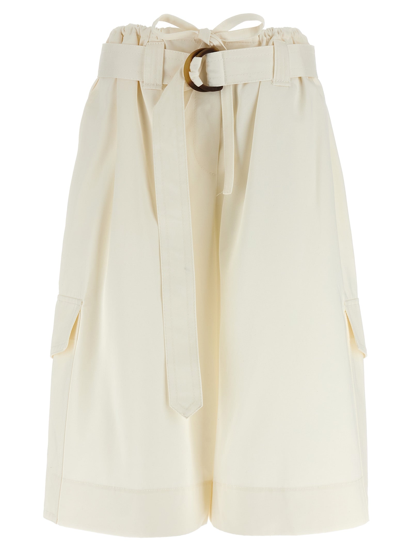 Zimmermann White Cotton Bermuda Women's Shorts