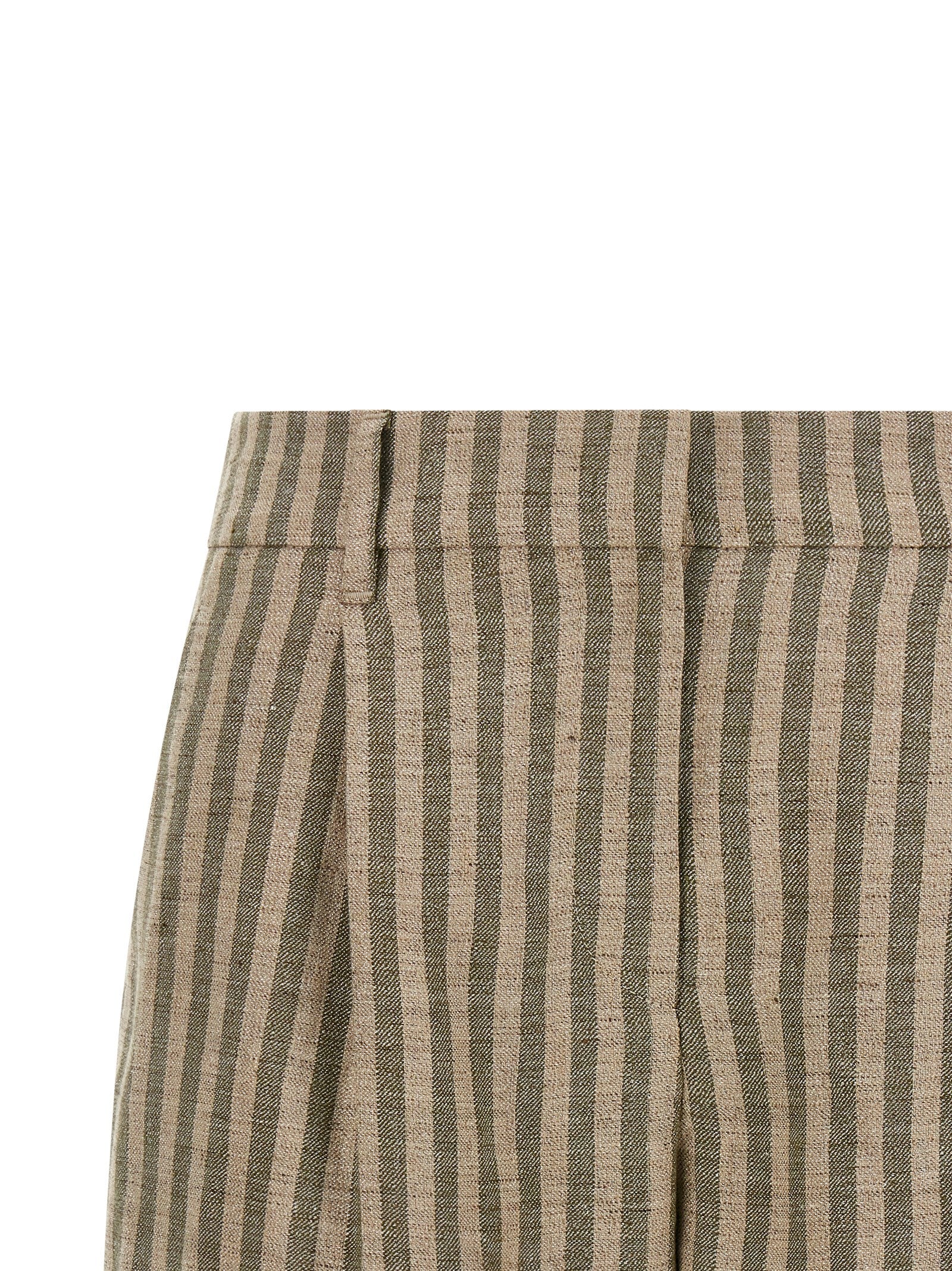 Brunello Cucinelli Bicolor Linen Bermuda Women's Shorts