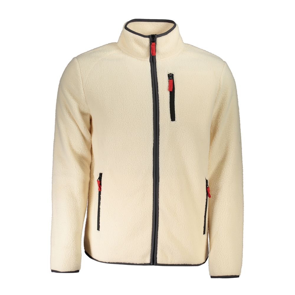 Norway 1963 Beige Polyester Men Sweater with Multiple Men's Pockets
