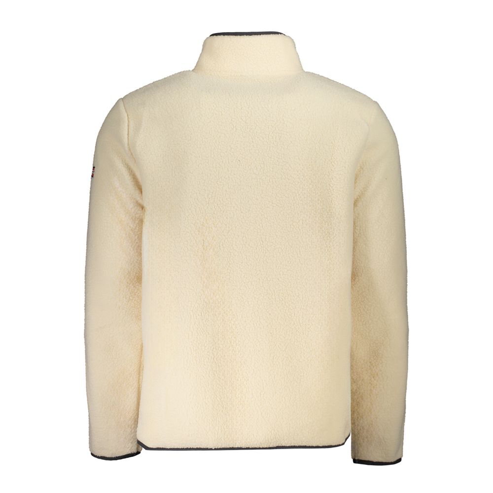 Norway 1963 Beige Polyester Men Sweater with Multiple Men's Pockets