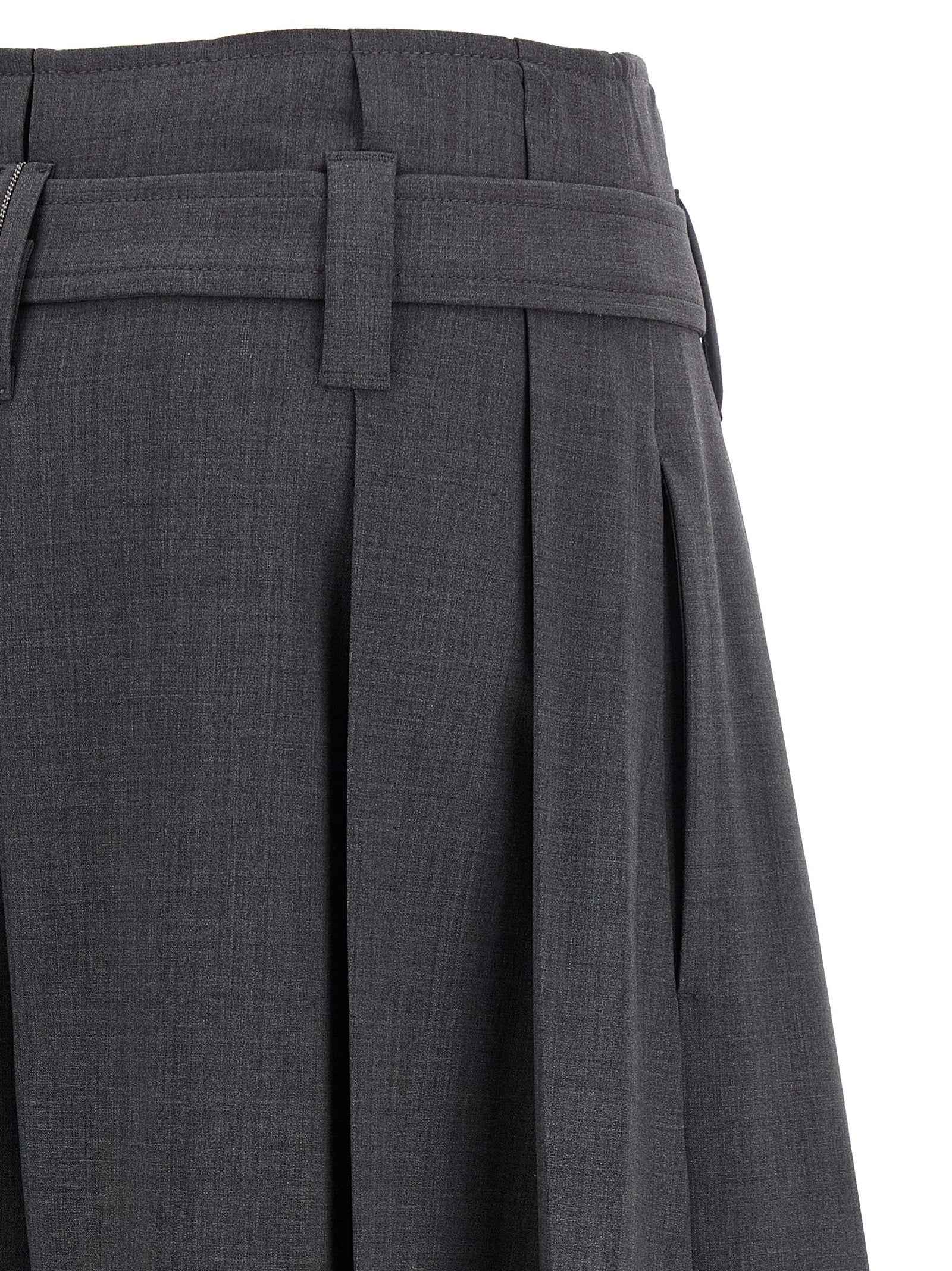 Brunello Cucinelli Gray Virgin Wool Bermuda Women's Shorts