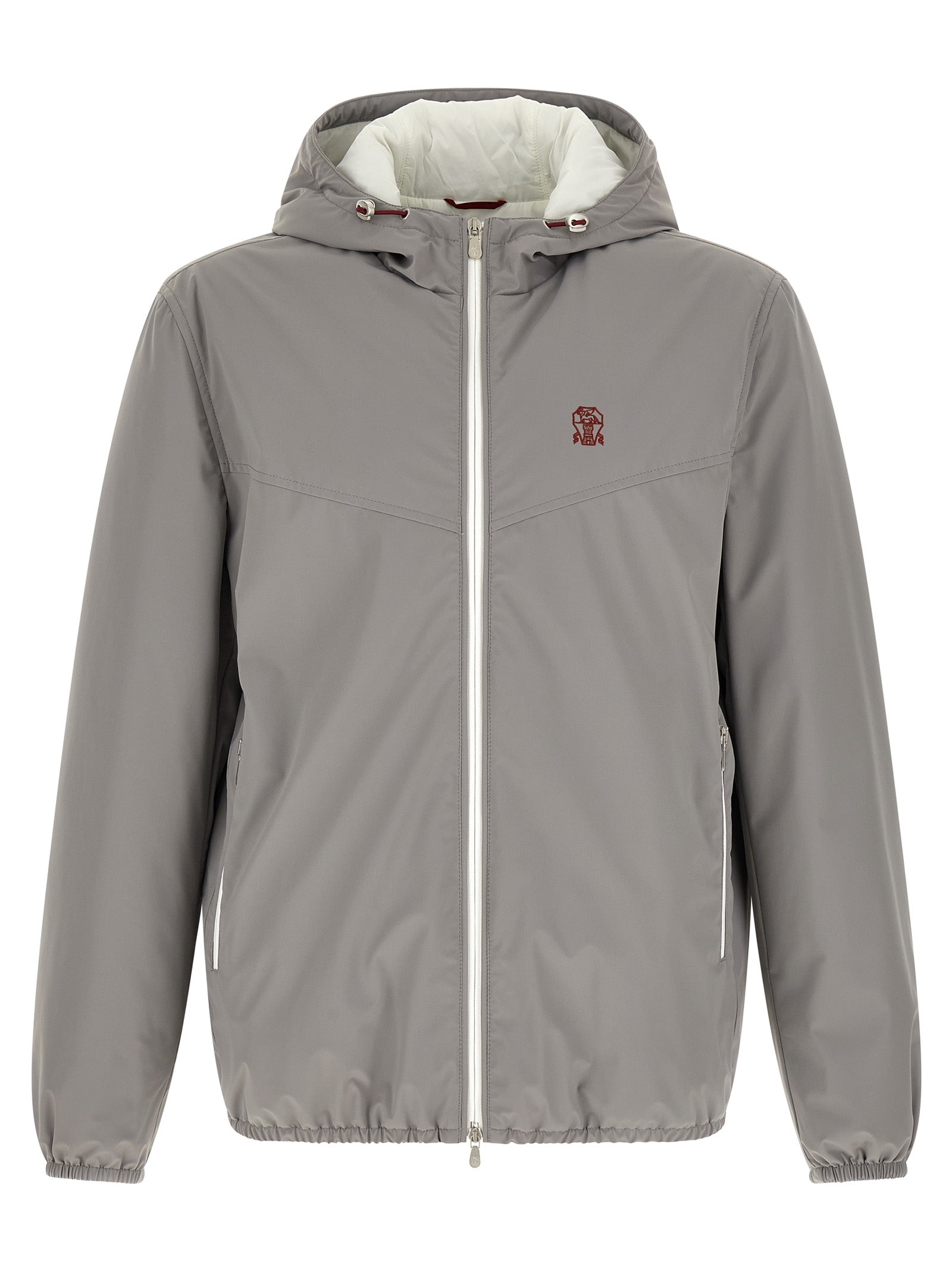 Brunello Cucinelli Gray Polyamide Shell Men's Jacket