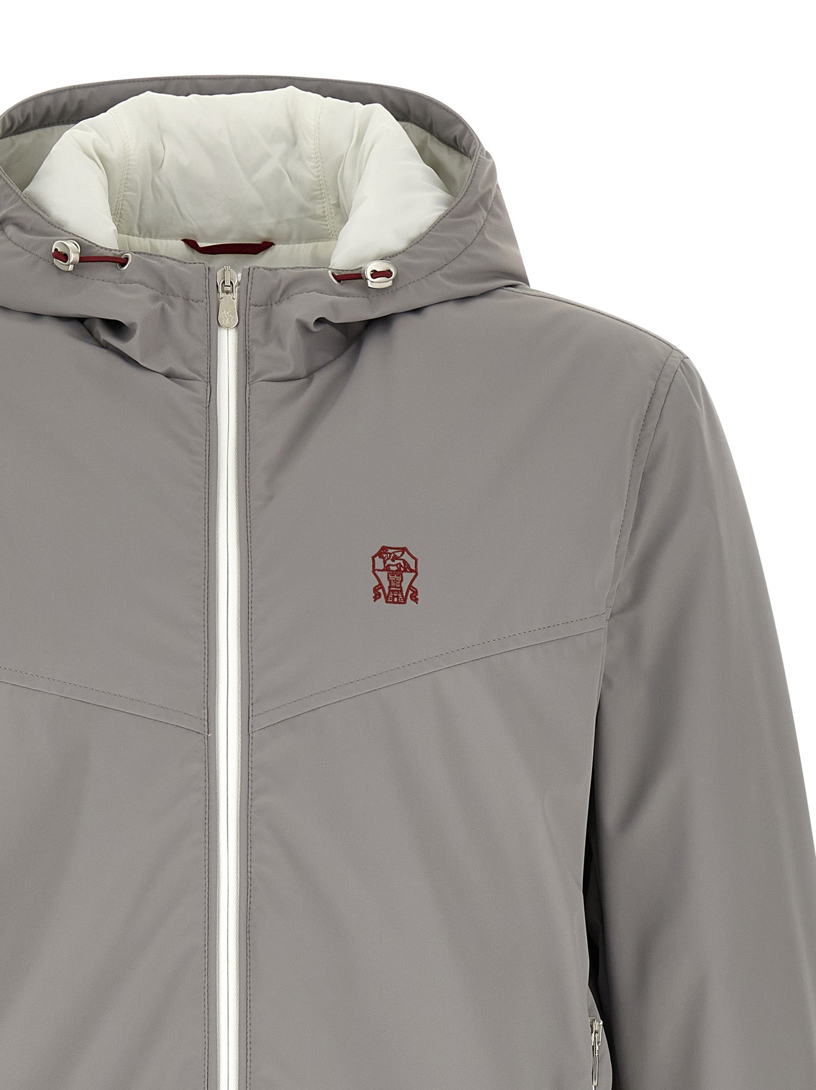 Brunello Cucinelli Gray Polyamide Shell Men's Jacket
