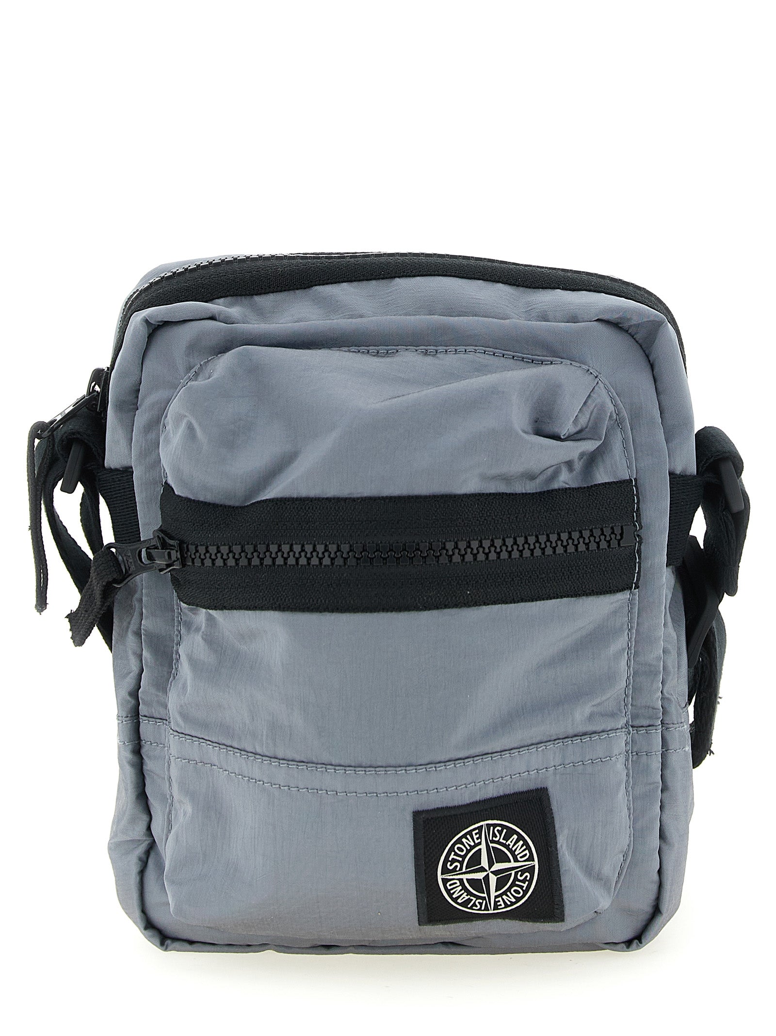 Stone Island Gray Polyamide Crossbody Men's Bag