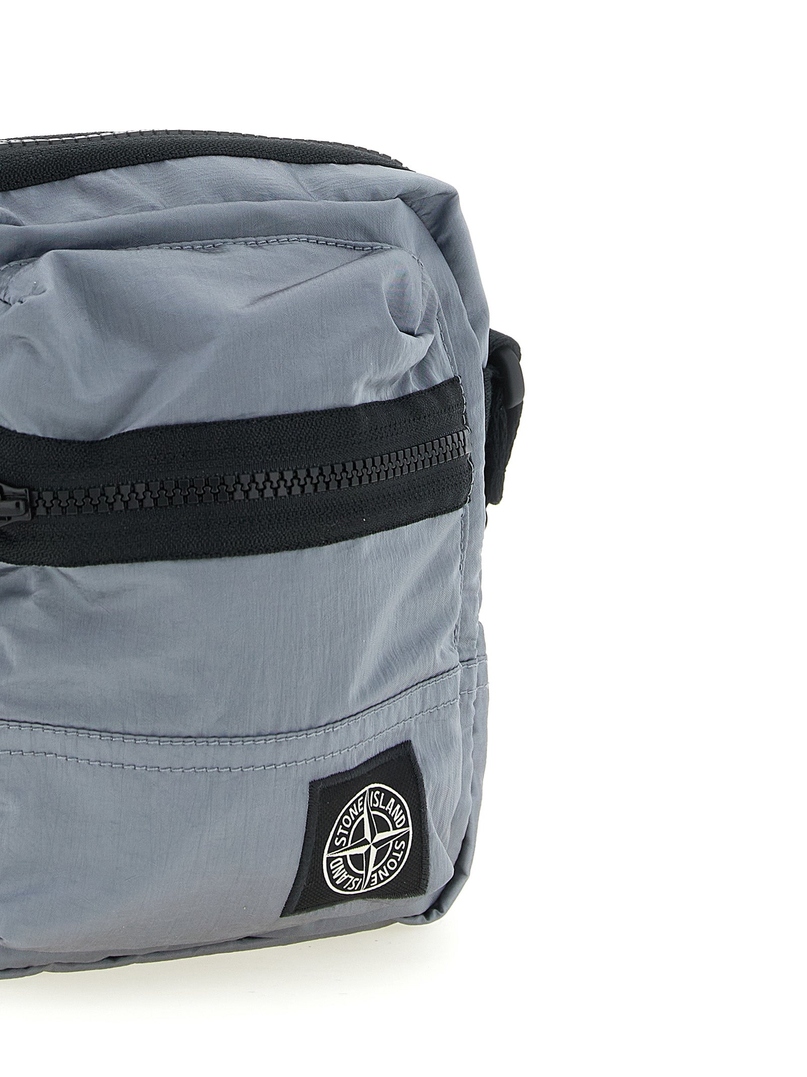 Stone Island Gray Polyamide Crossbody Men's Bag