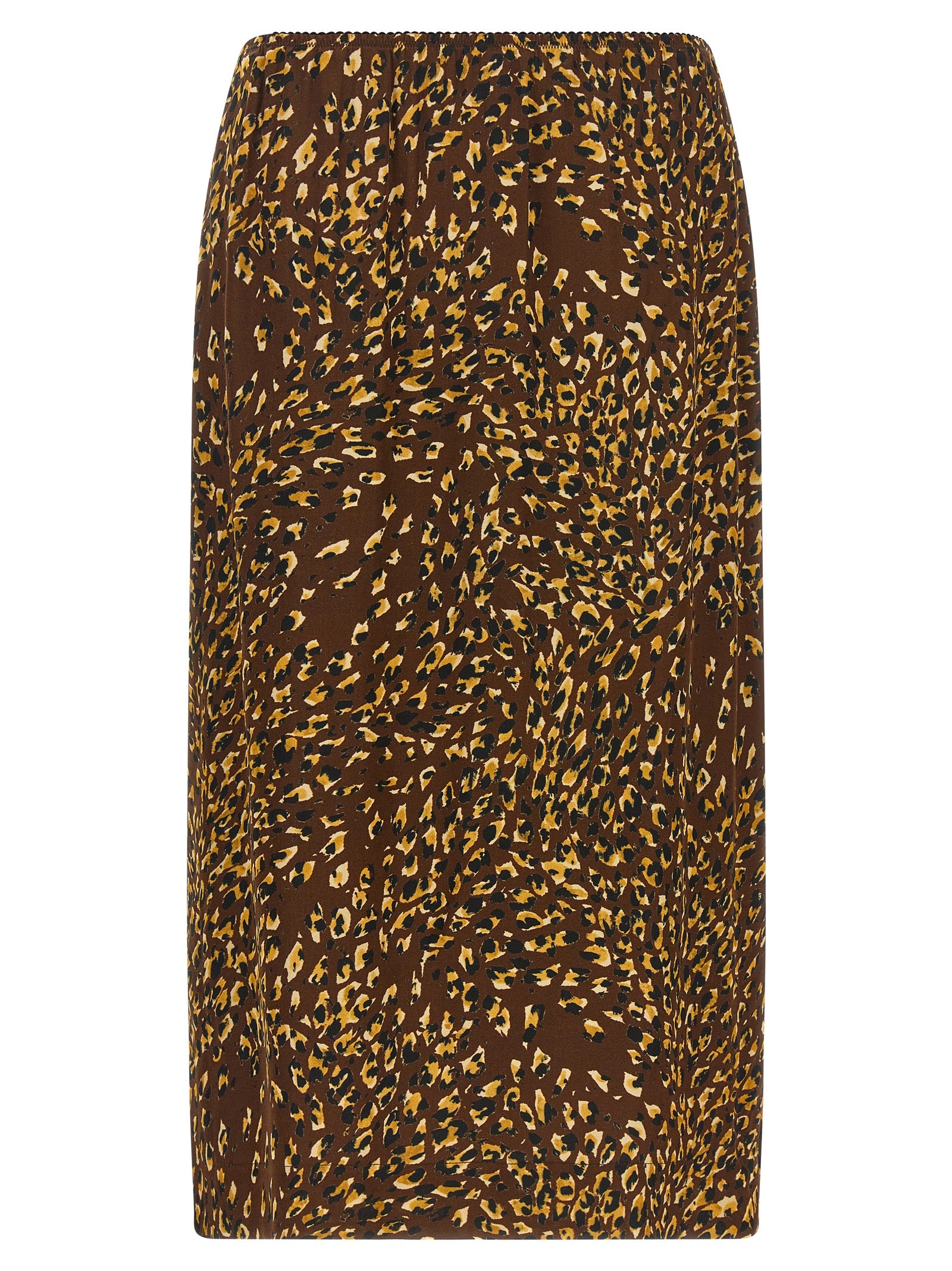 Twinset Brown Viscose Midi Women's Skirt