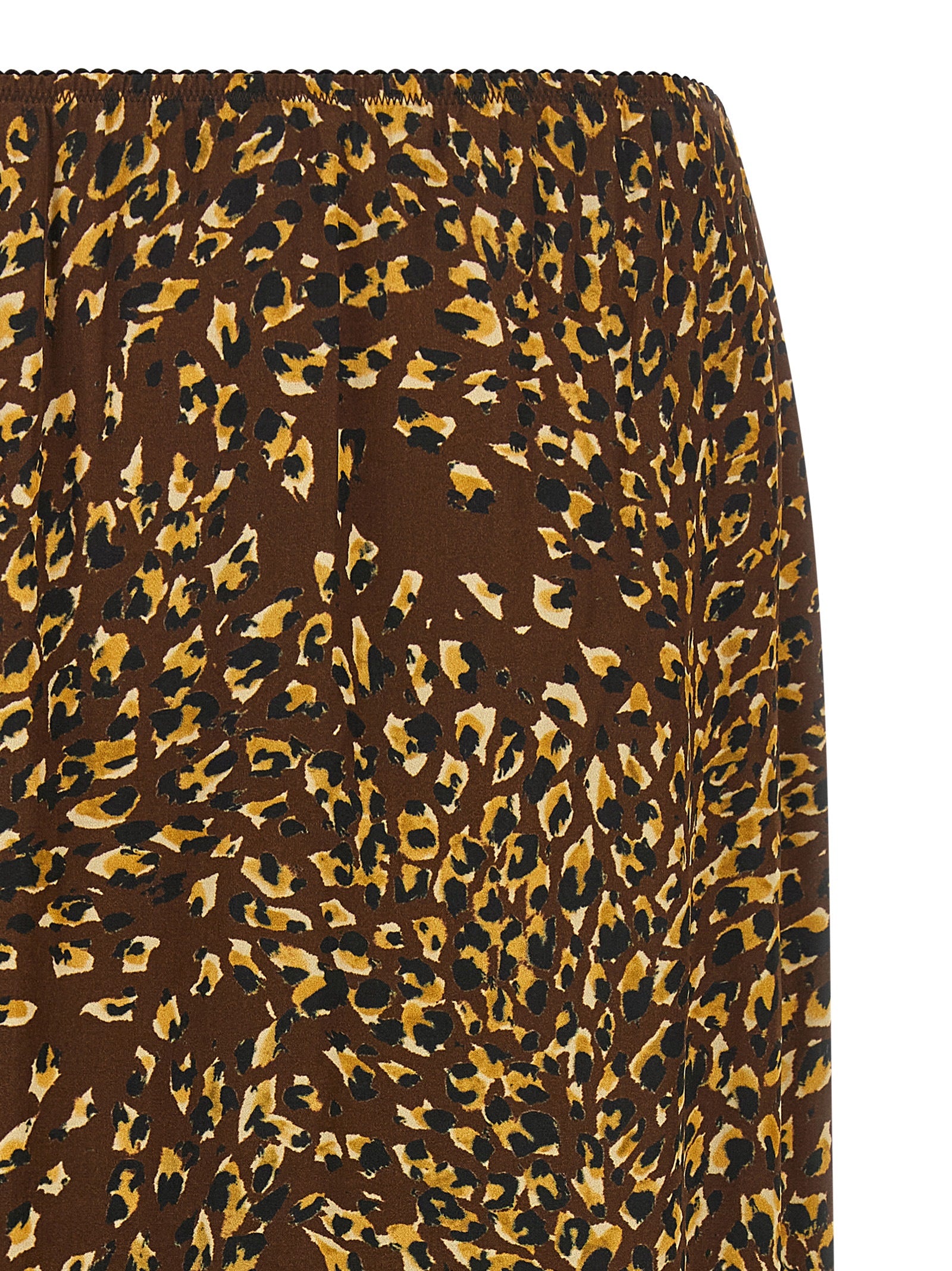 Twinset Brown Viscose Midi Women's Skirt
